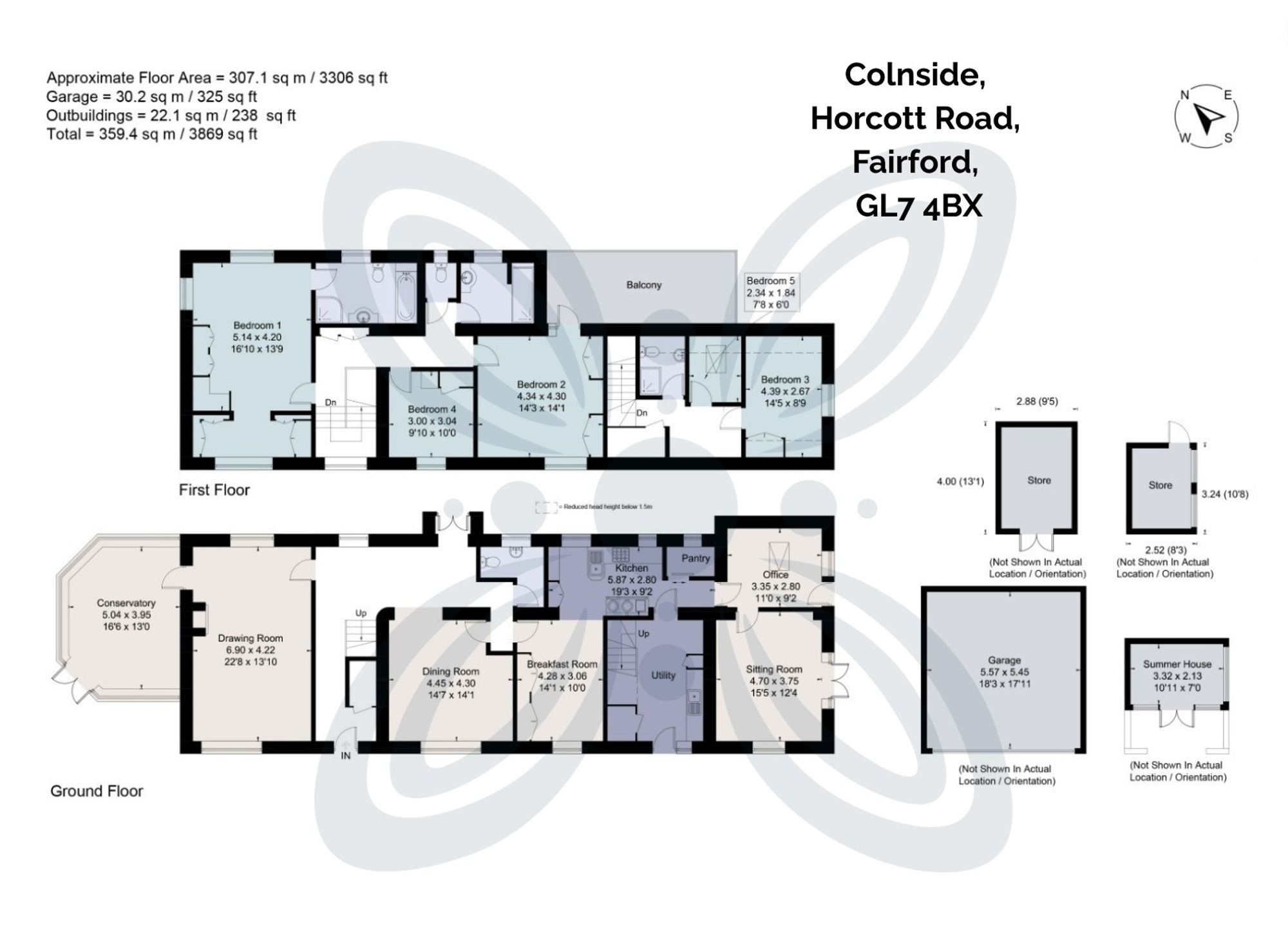 5 bed detached house for sale in Horcott Road, Fairford, GL7 - Property floorplan
