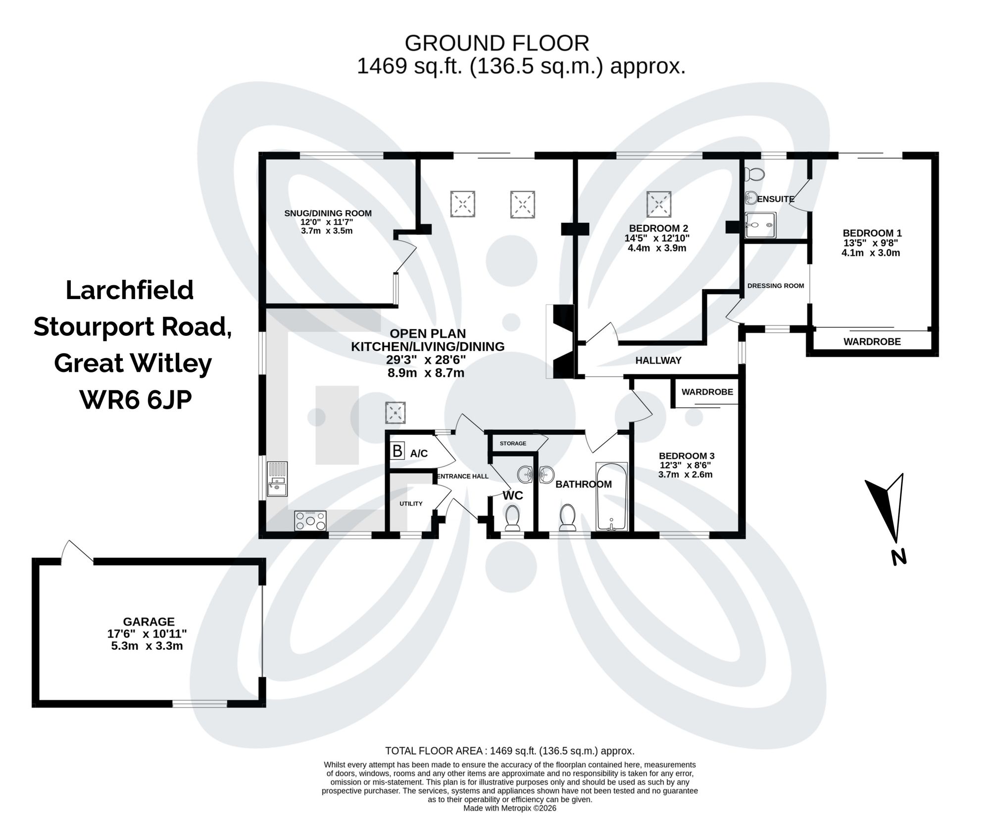 3 bed bungalow for sale in Stourport Road, Great Witley, WR6 - Property floorplan
