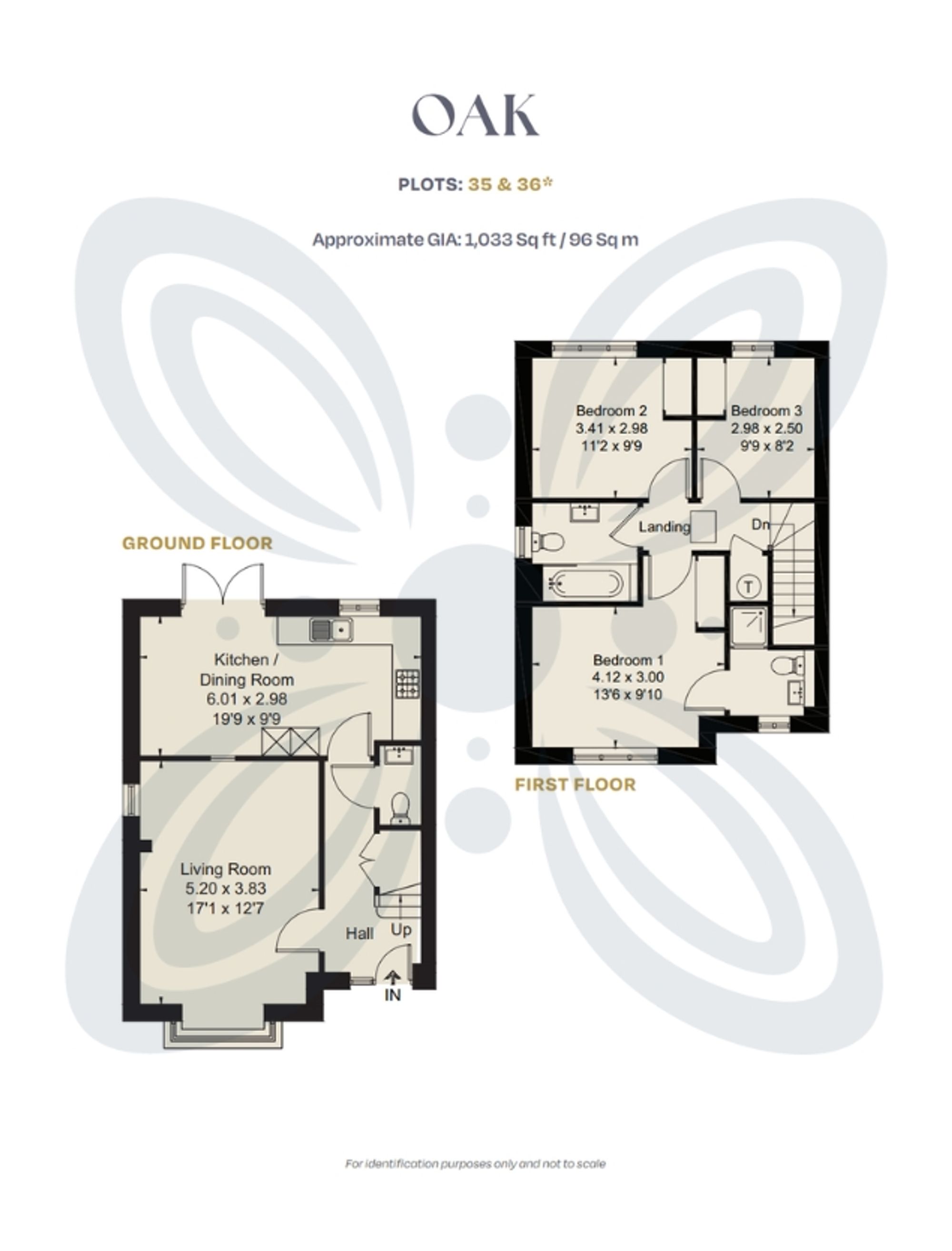 3 bed semi-detached house for sale in Damson Drive, Worcester, WR6 - Property floorplan