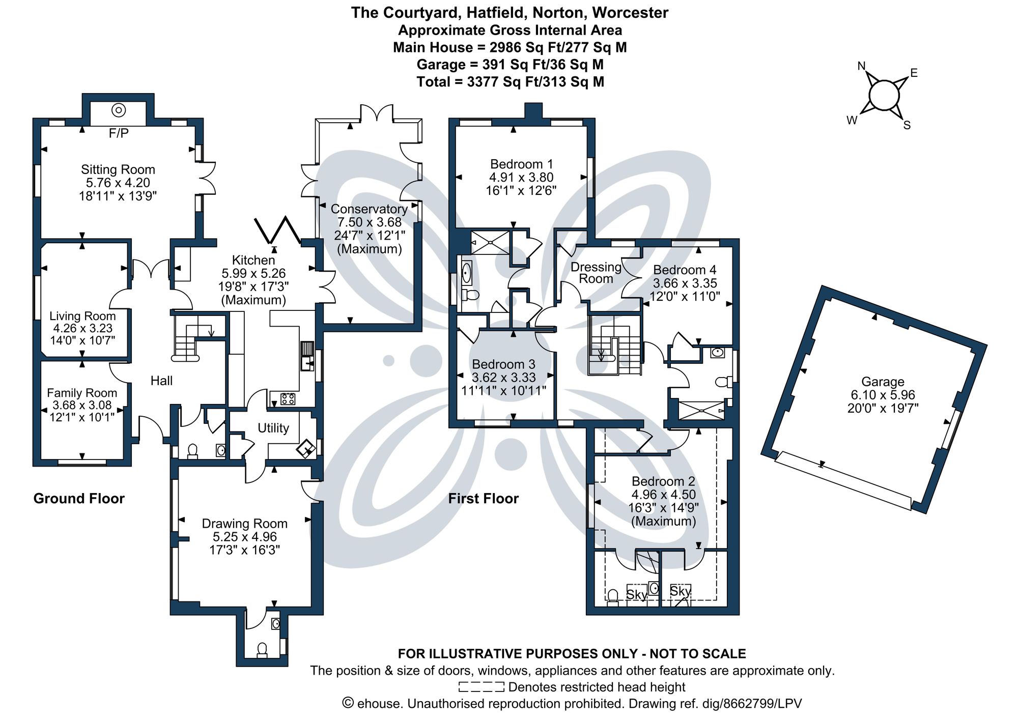 5 bed detached house for sale in Hatfield, Norton, WR5 - Property floorplan