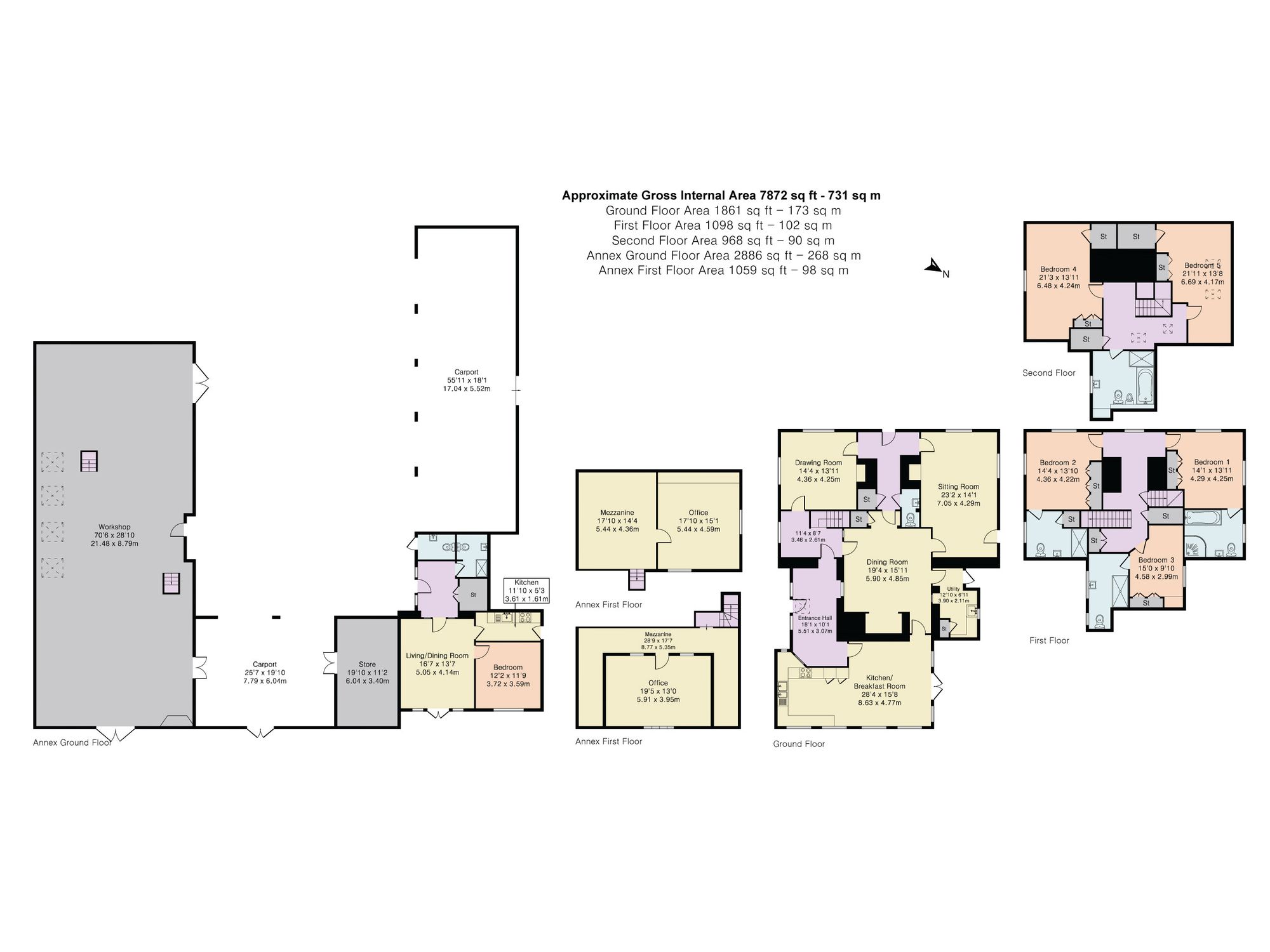 6 bed house for sale in Northmoor, Witney, OX29 - Property floorplan