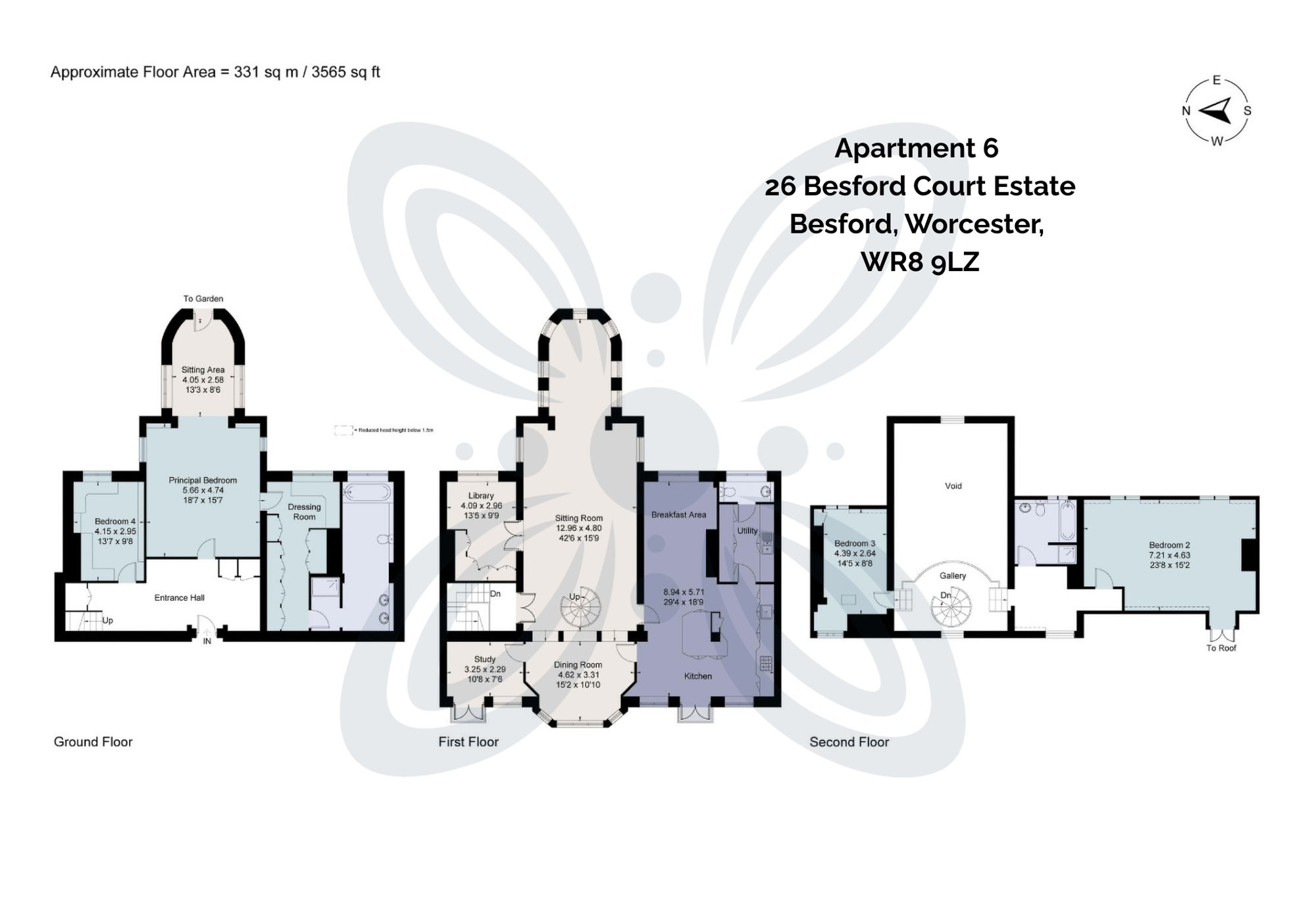 4 bed apartment for sale in 26 Besford Court Estate, Besford, WR8 - Property floorplan