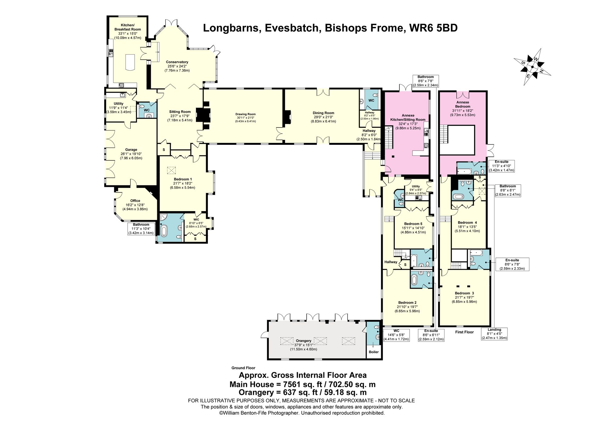 6 bed detached house for sale in Bishops Frome, Worcester, WR6 - Property floorplan