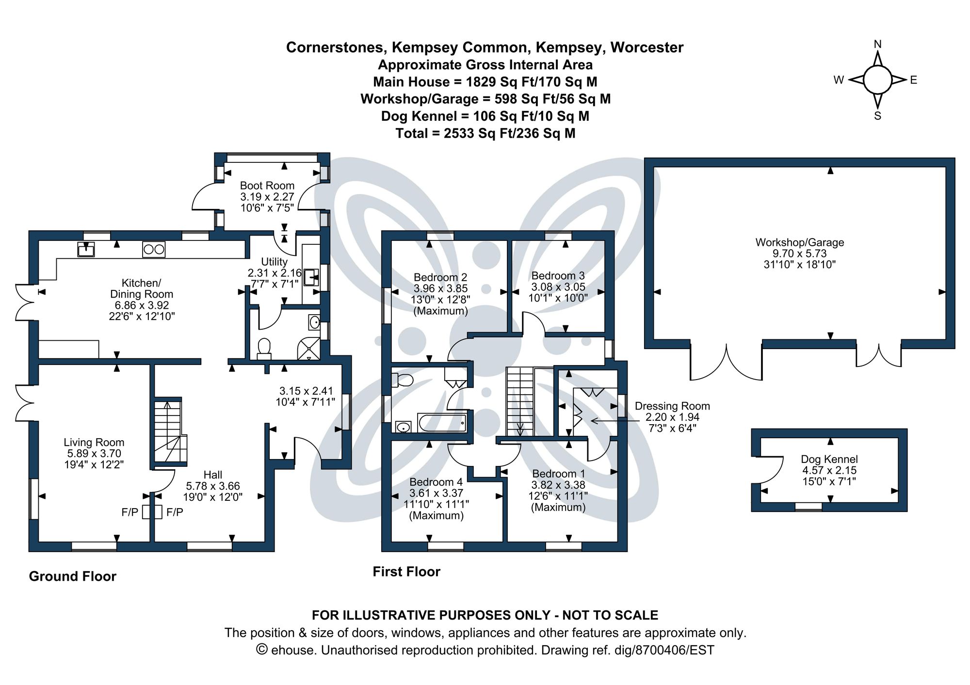 4 bed detached house for sale in Kempsey Common, Kempsey, WR5 - Property floorplan