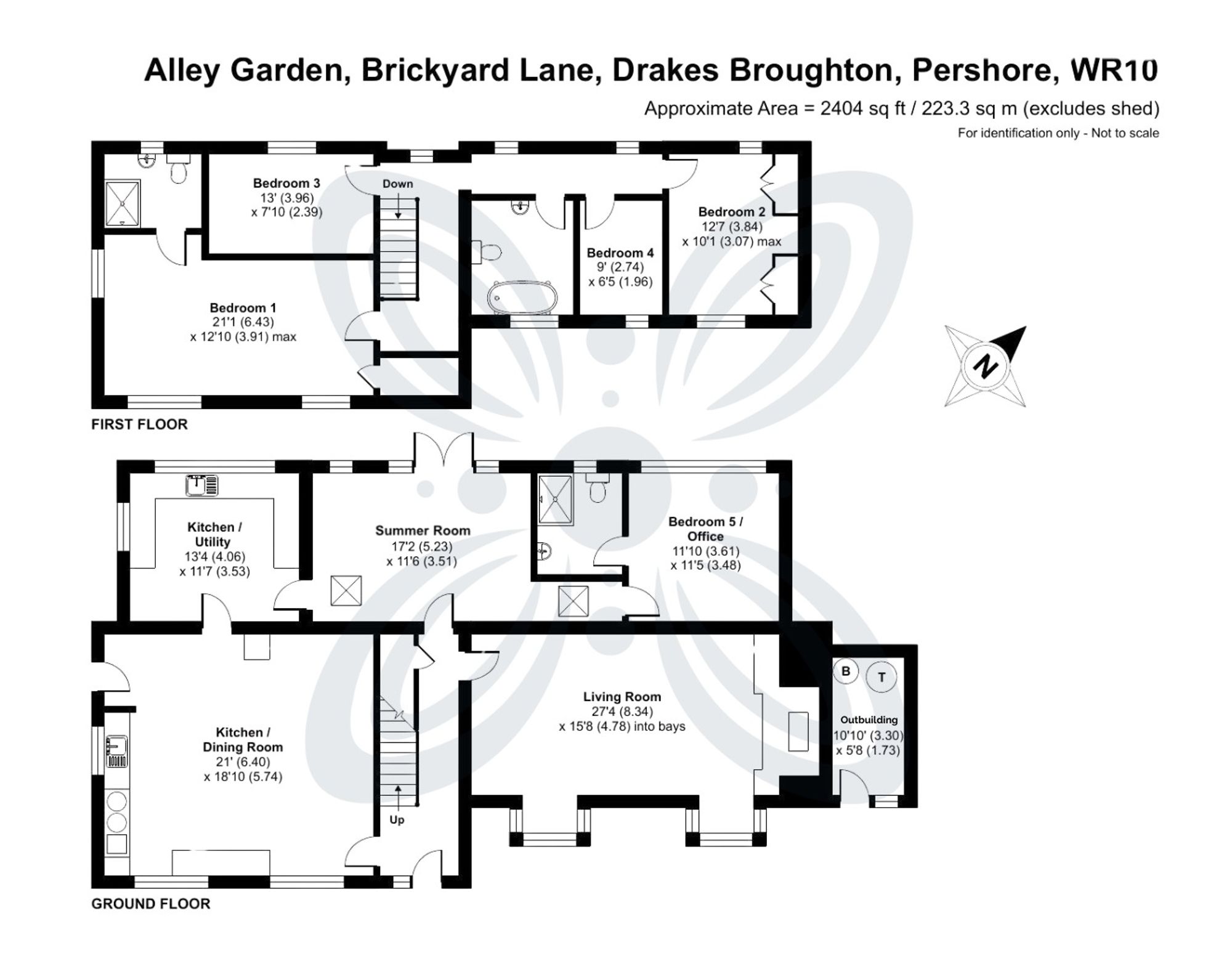 4 bed detached house for sale in Brickyard Lane, Drakes Broughton, WR10 - Property floorplan