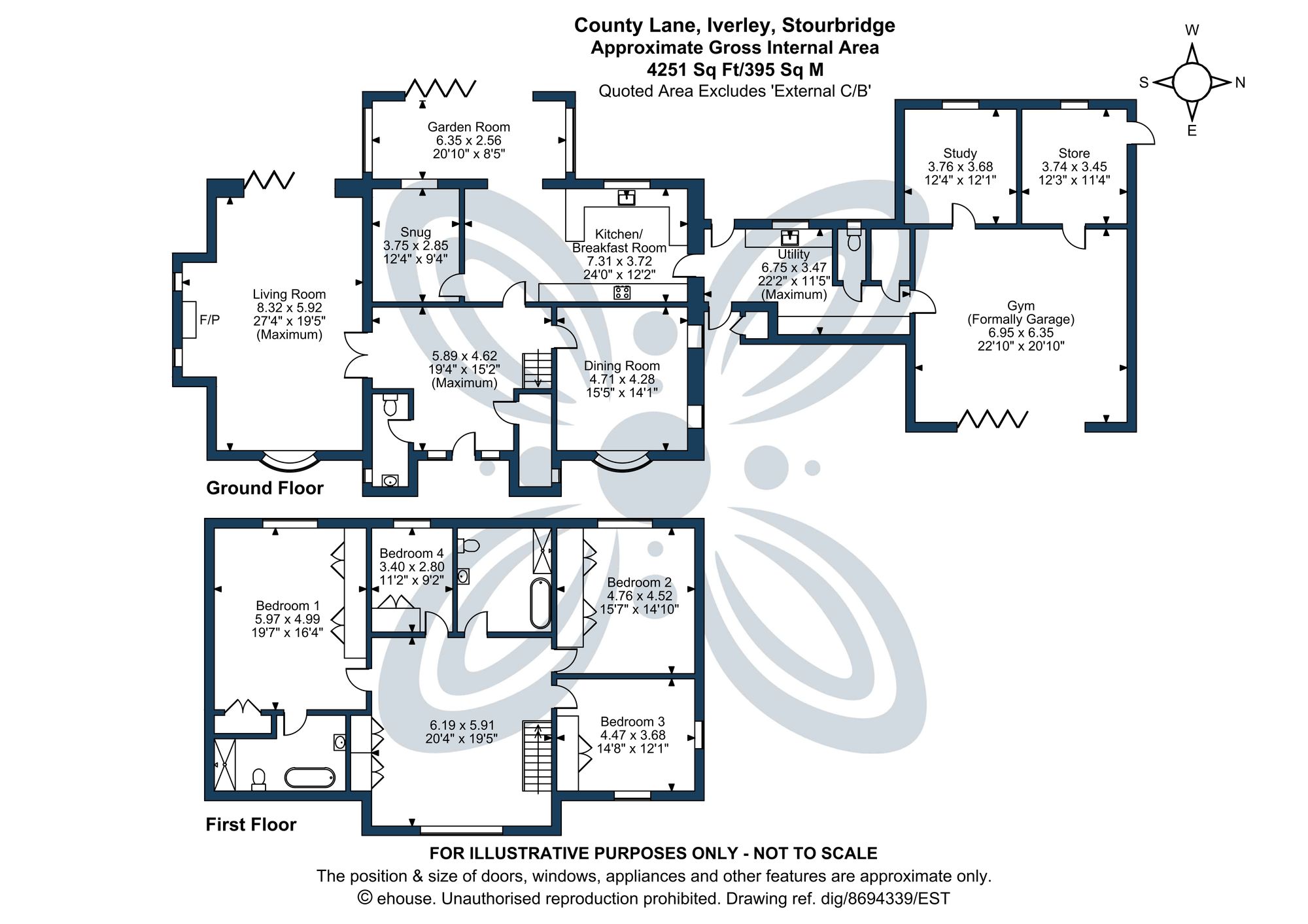 4 bed detached house for sale in County Lane, Iverley, DY8 - Property floorplan