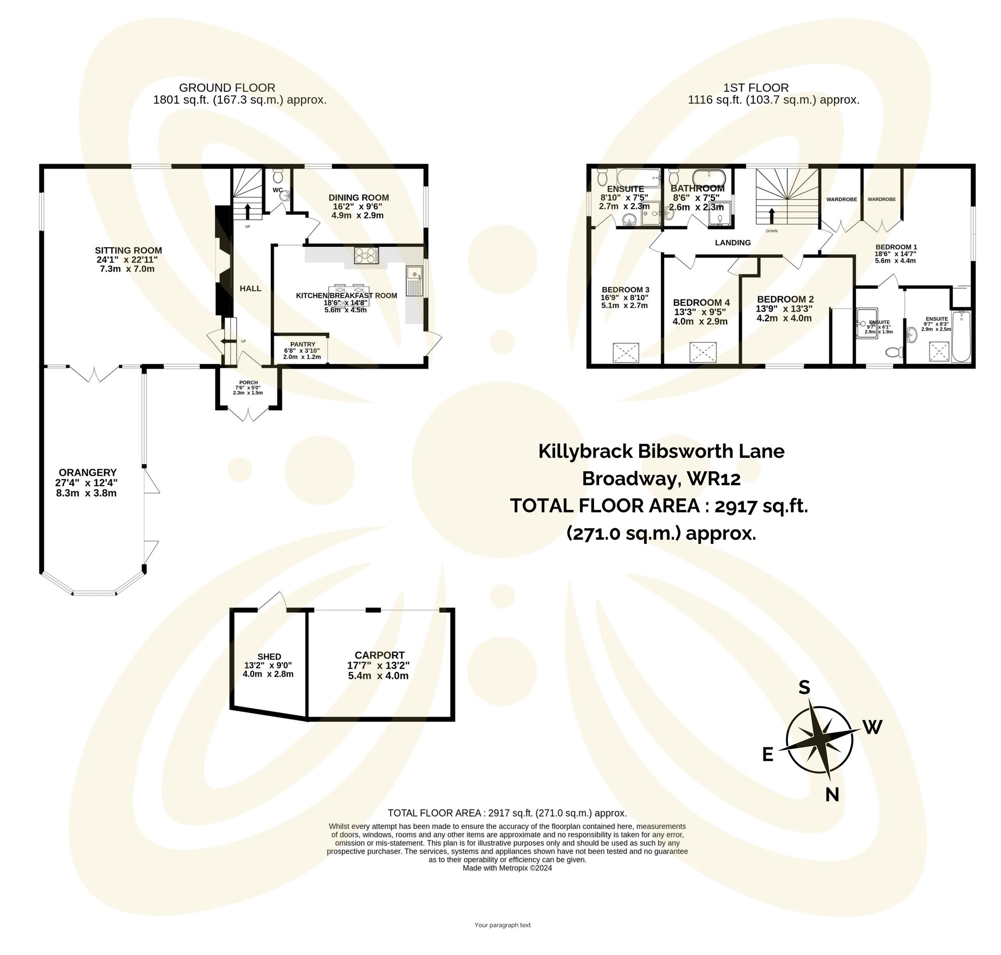 4 bed barn conversion for sale in Bibsworth Lane, Broadway, WR12 - Property floorplan