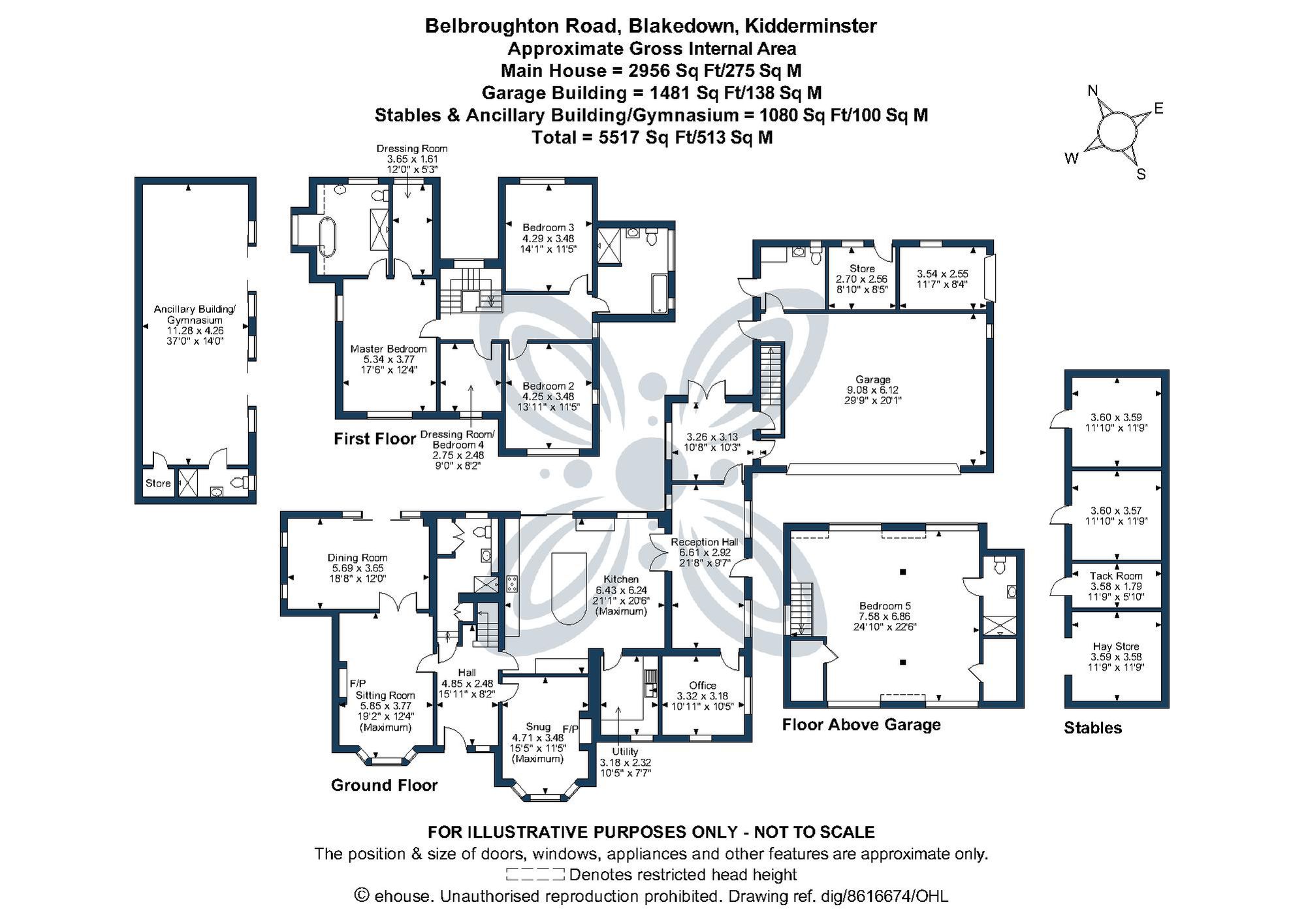 5 bed detached house for sale in The Oaklands, 79 Belbroughton Road, Blakedown DY10 3JJ - Property floorplan