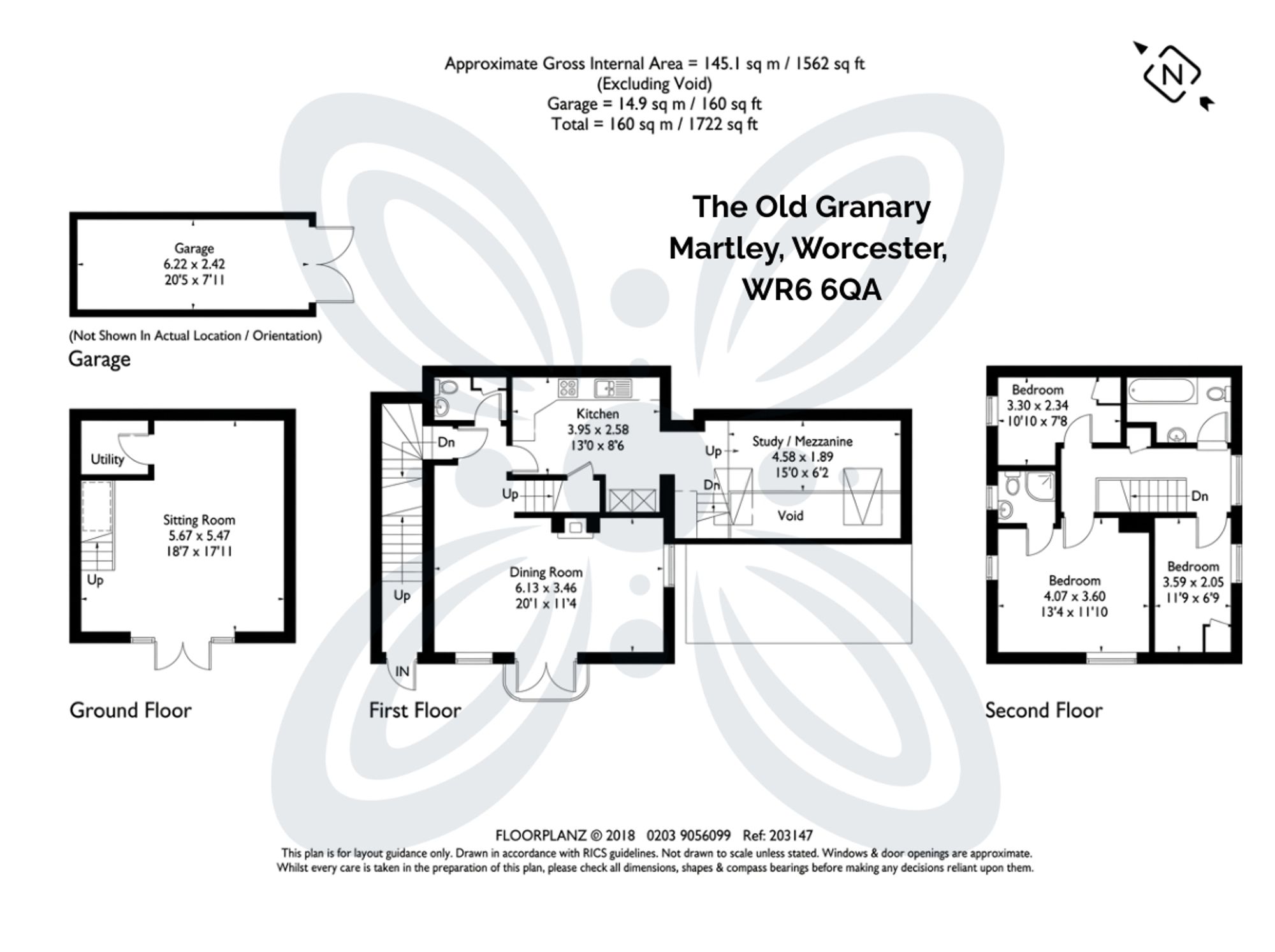 3 bed terraced house for sale in Martley, Worcester, WR6 - Property floorplan