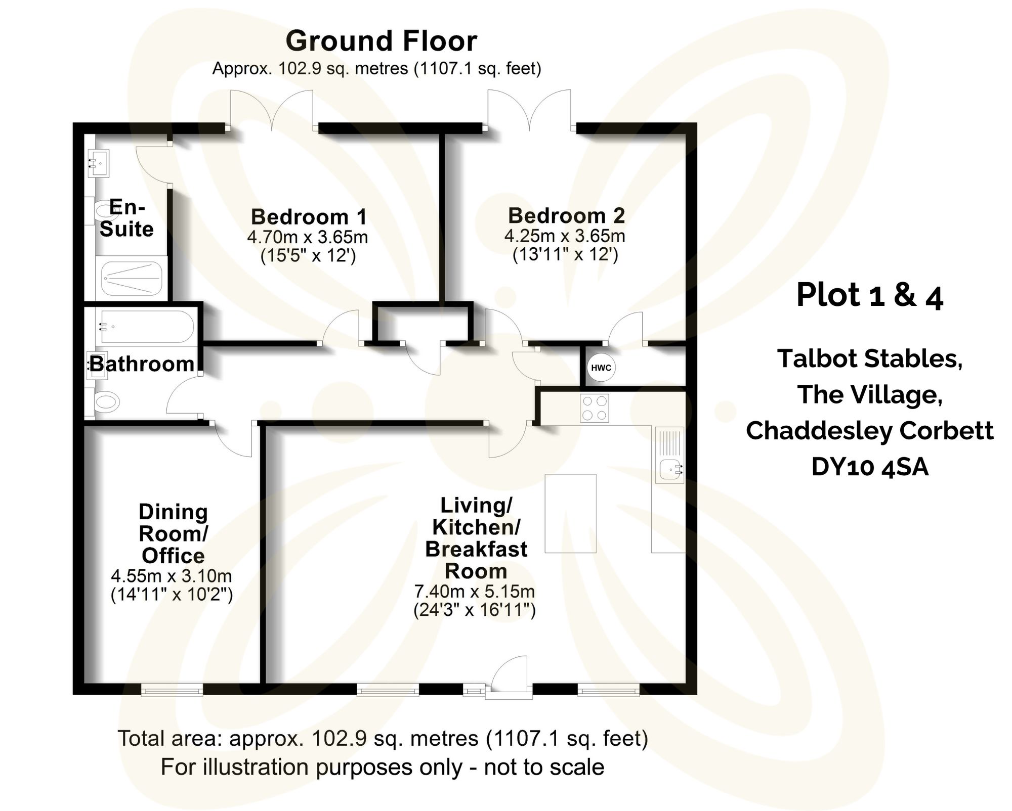 3 bed detached house for sale in The Village, Chaddesley Corbett, DY10 - Property floorplan