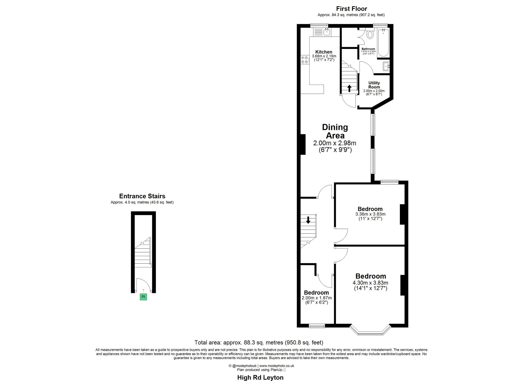 3 bed flat for sale in High Road Leyton, Leyton, E10 - Property floorplan
