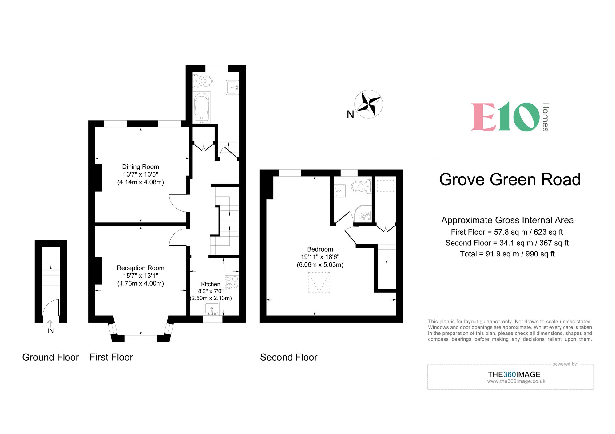 2 bed flat for sale in Grove Green Road, Leytonstone, E11 - Property floorplan
