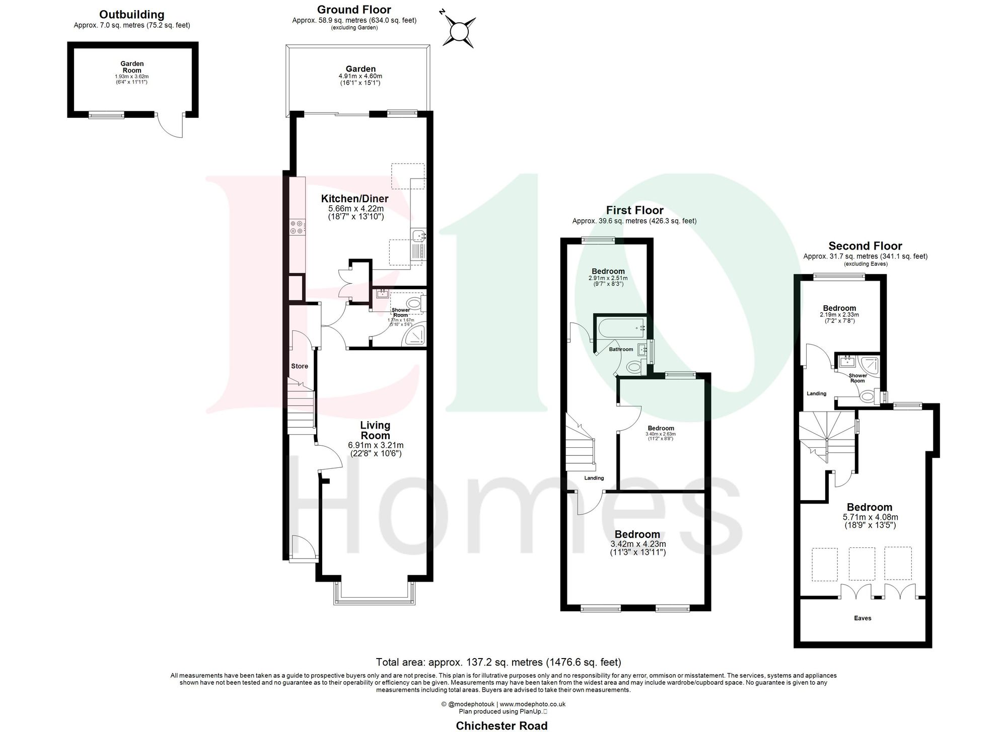 5 bed mid-terraced house for sale in Chichester Road, Leytonstone, E11 - Property floorplan
