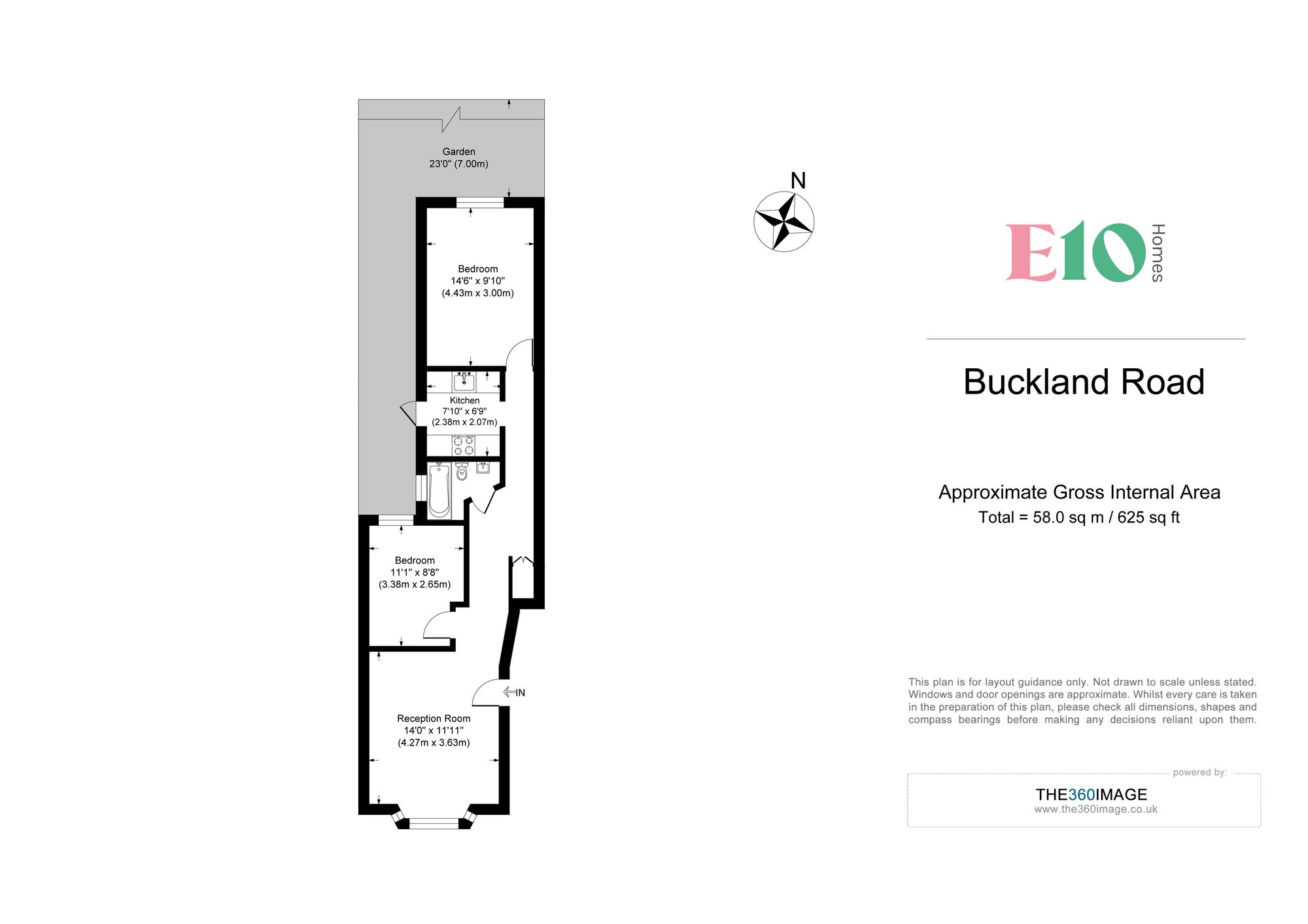 2 bed flat for sale in Buckland Road, Leyton, E10 - Property floorplan