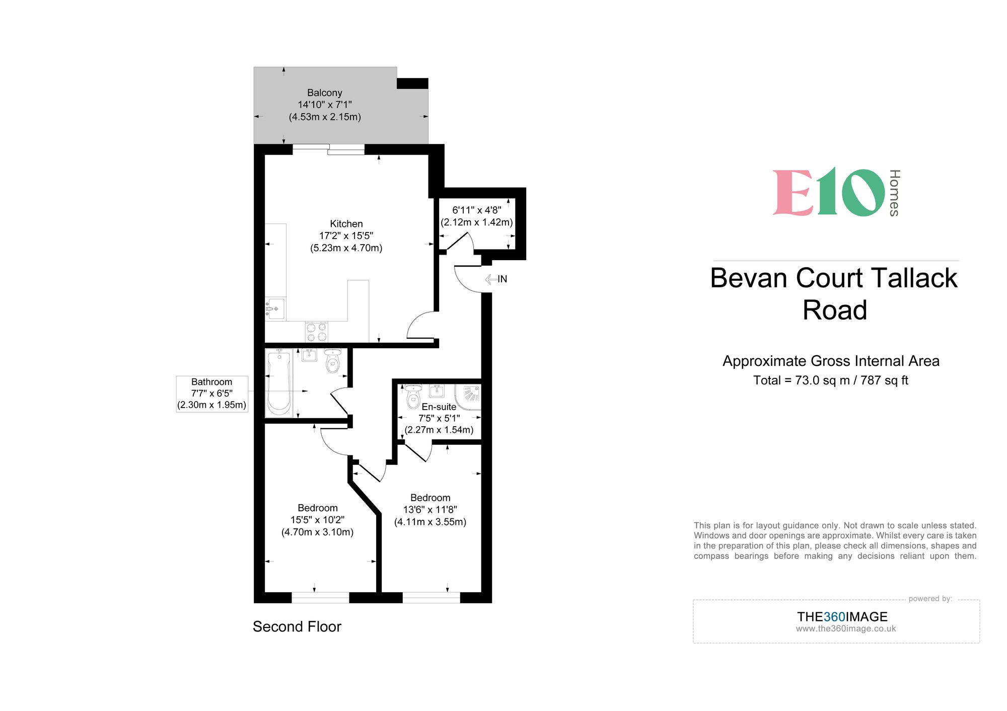 2 bed apartment for sale in Bevan Court, Leyton, E10 - Property floorplan