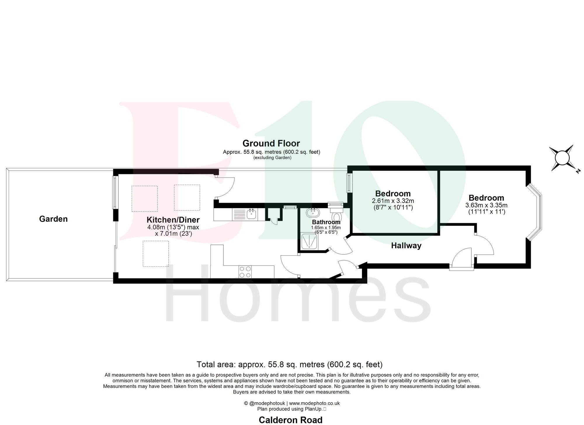 2 bed flat for sale in Calderon Road, Leytonstone, E11 - Property floorplan