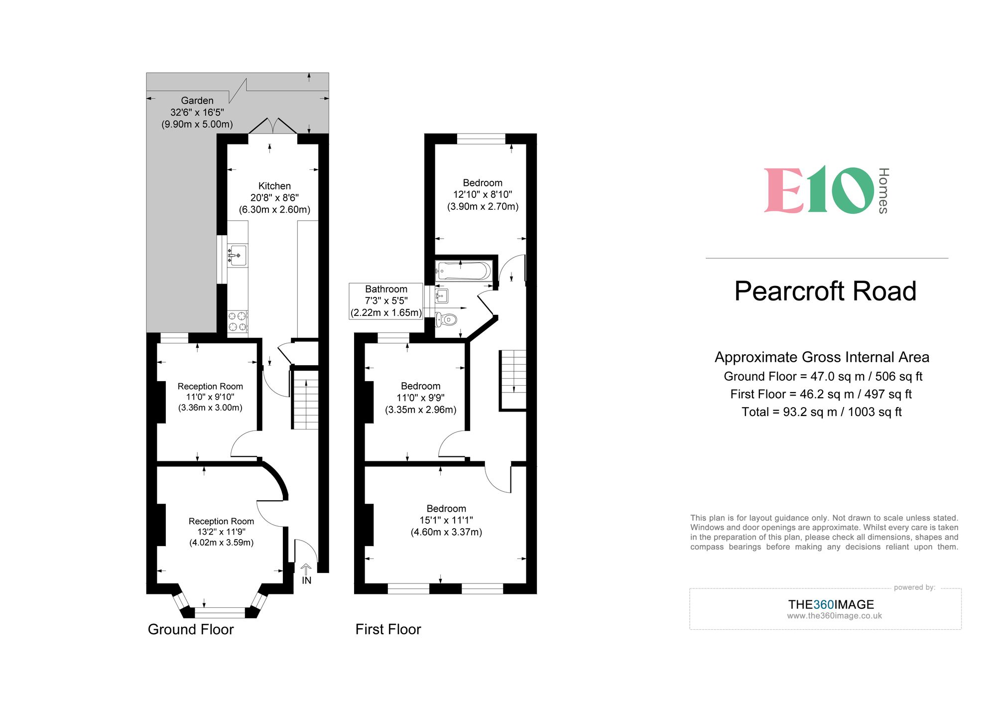3 bed terraced house for sale in Pearcroft Road, Leytonstone, E11 - Property floorplan