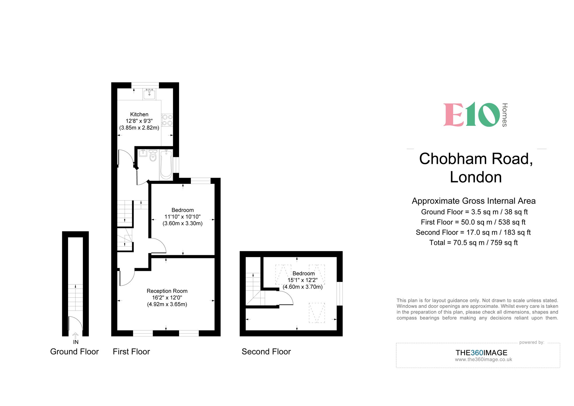 2 bed flat for sale in Chobham Road, London, E15 - Property floorplan