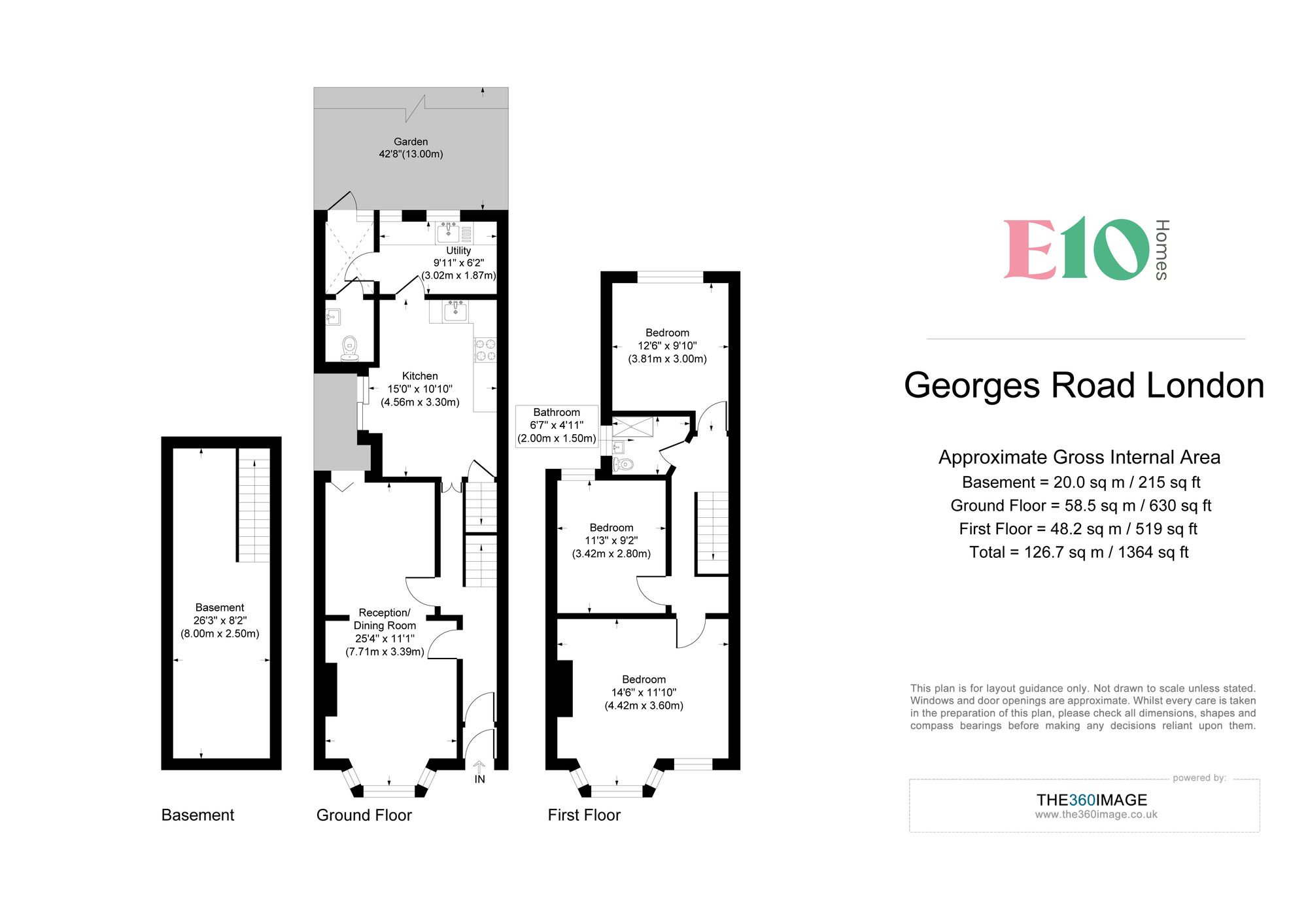 3 bed mid-terraced house for sale in St. Georges Road, Leyton - Property floorplan