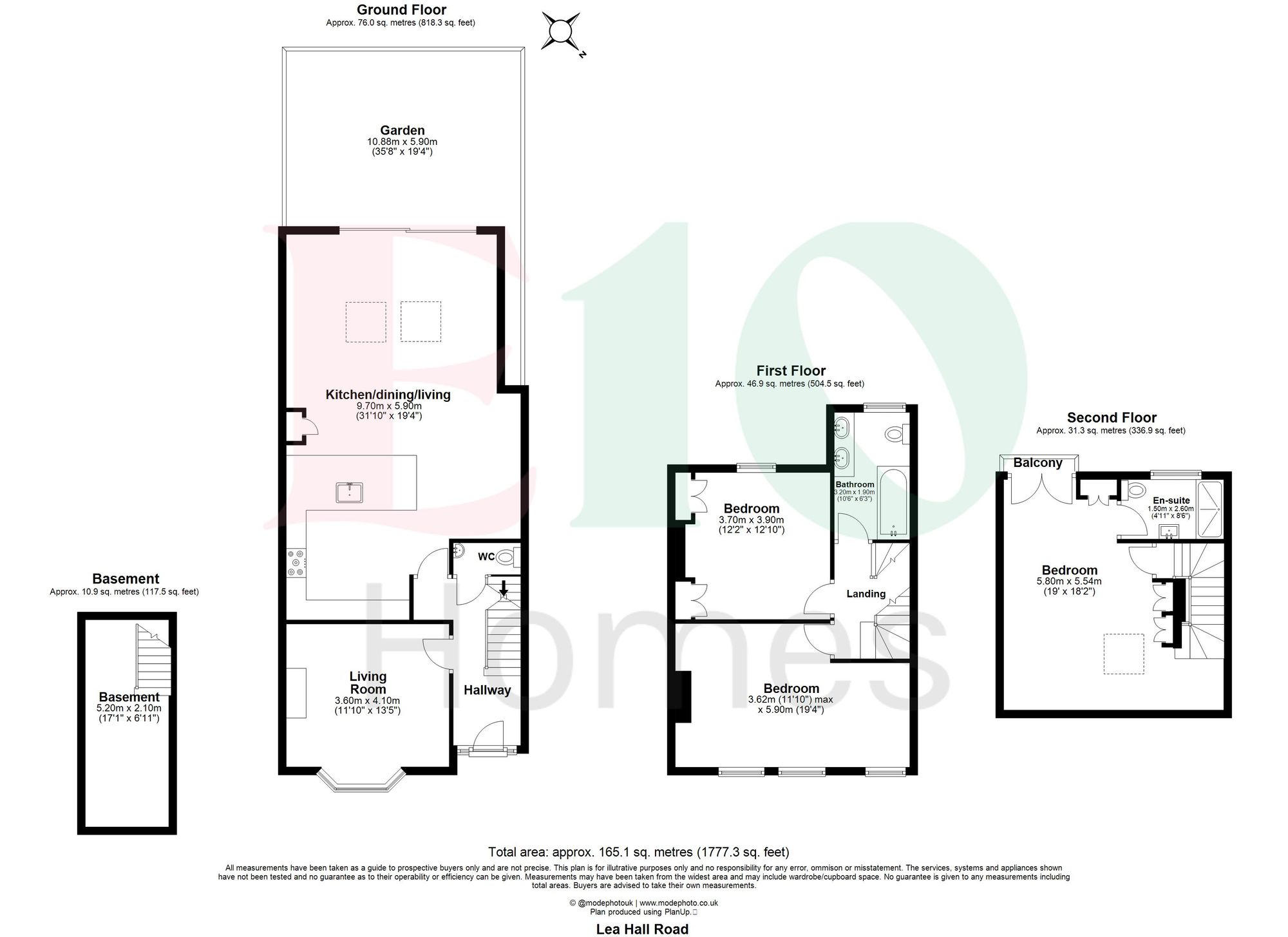 3 bed end of terrace house for sale in Lea Hall Road, Leyton, E10 - Property floorplan