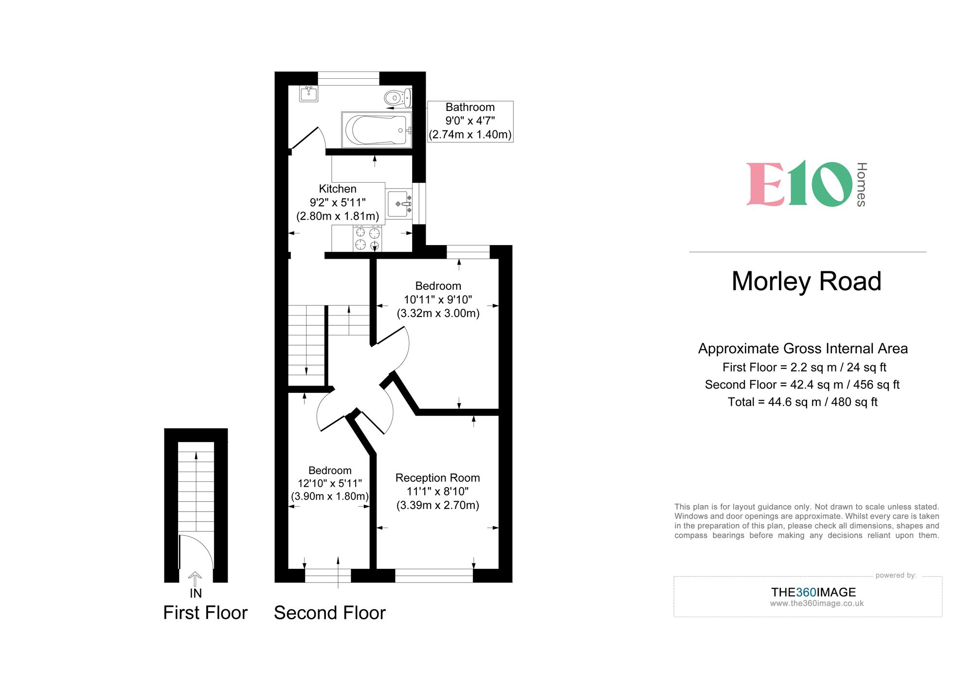 2 bed flat for sale in Morley Road, Leyton, E10 - Property floorplan
