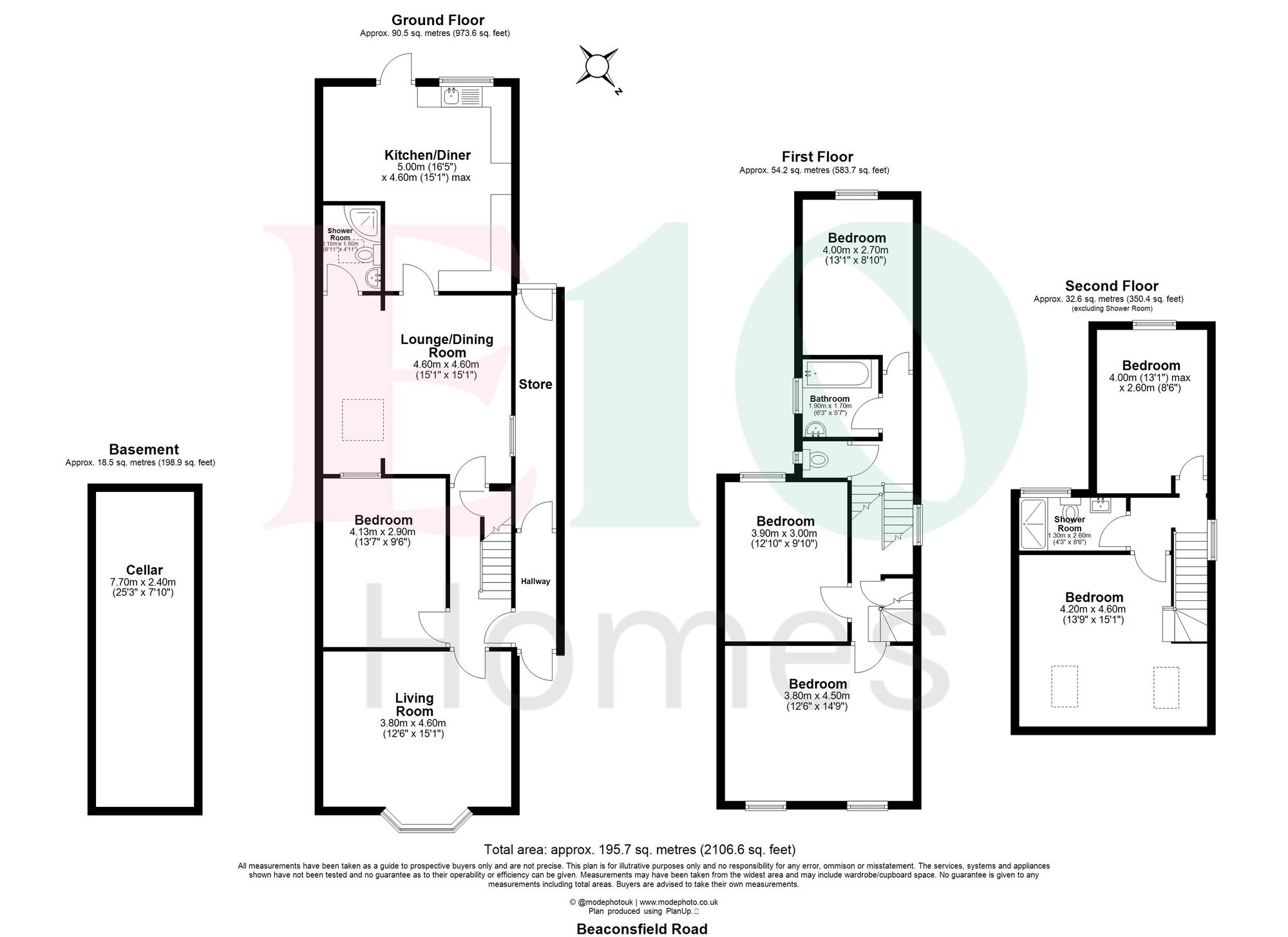 6 bed end of terrace house for sale in Beaconsfield Road, Leyton, E10 - Property floorplan