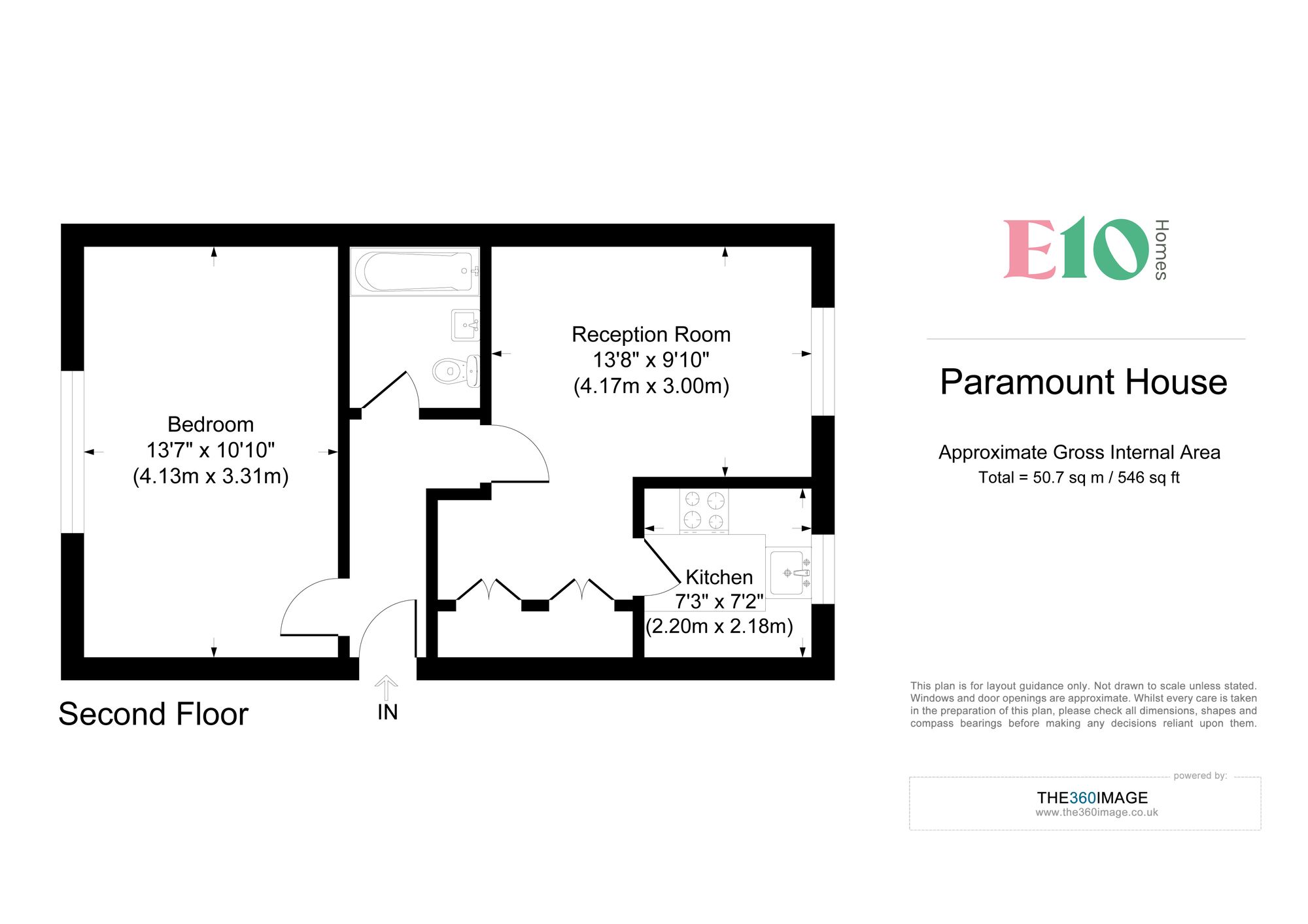 1 bed apartment for sale in Paramount House, High Road Leytonstone, Leytonstone, E11 - Property floorplan