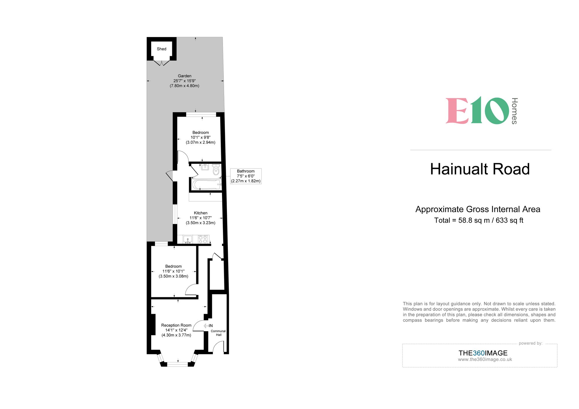 2 bed ground floor flat for sale in Hainault Road, Leytonstone, E11 - Property floorplan