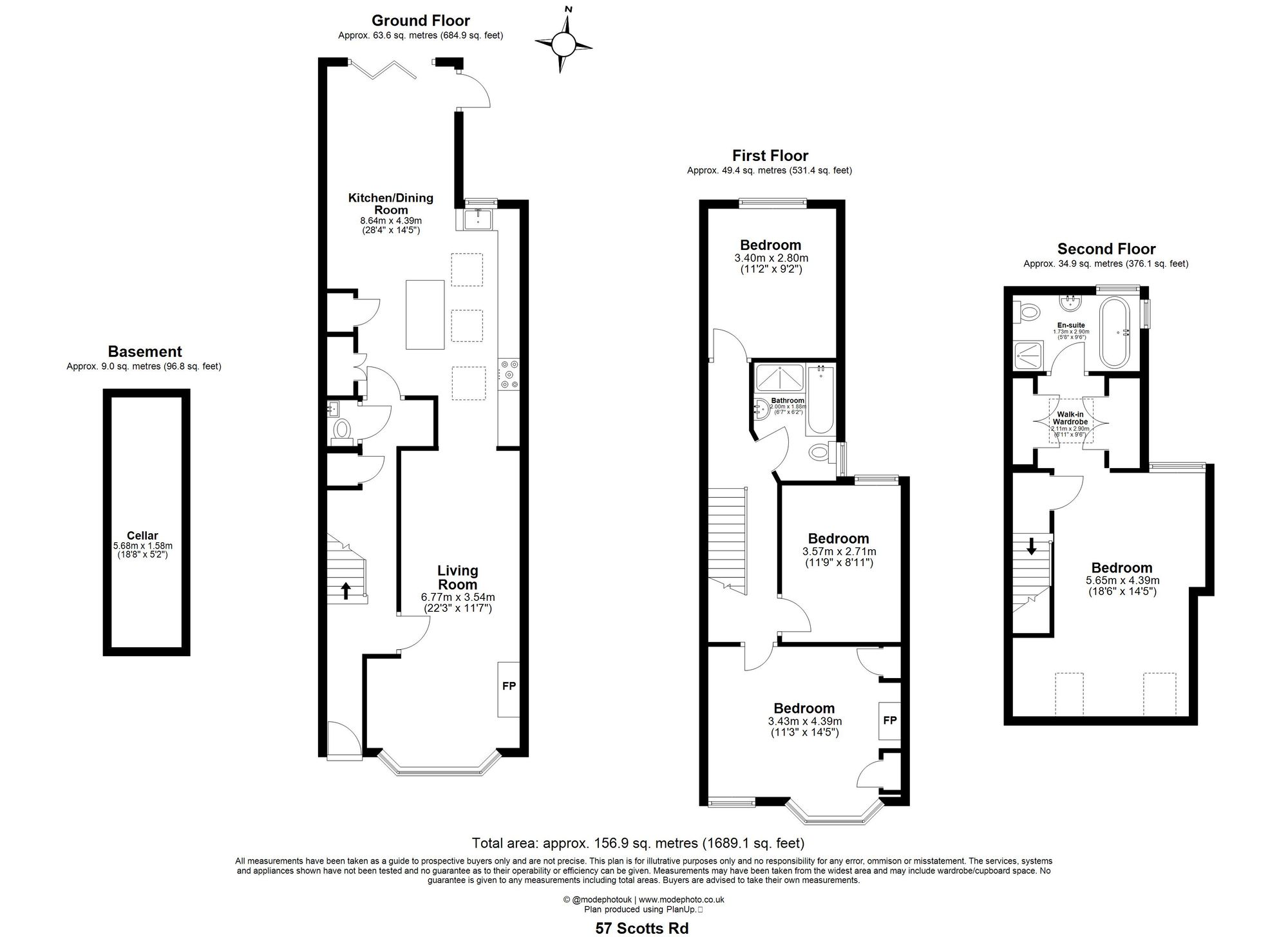 4 bed terraced house for sale in Scotts Road, Leyton, E10 - Property floorplan