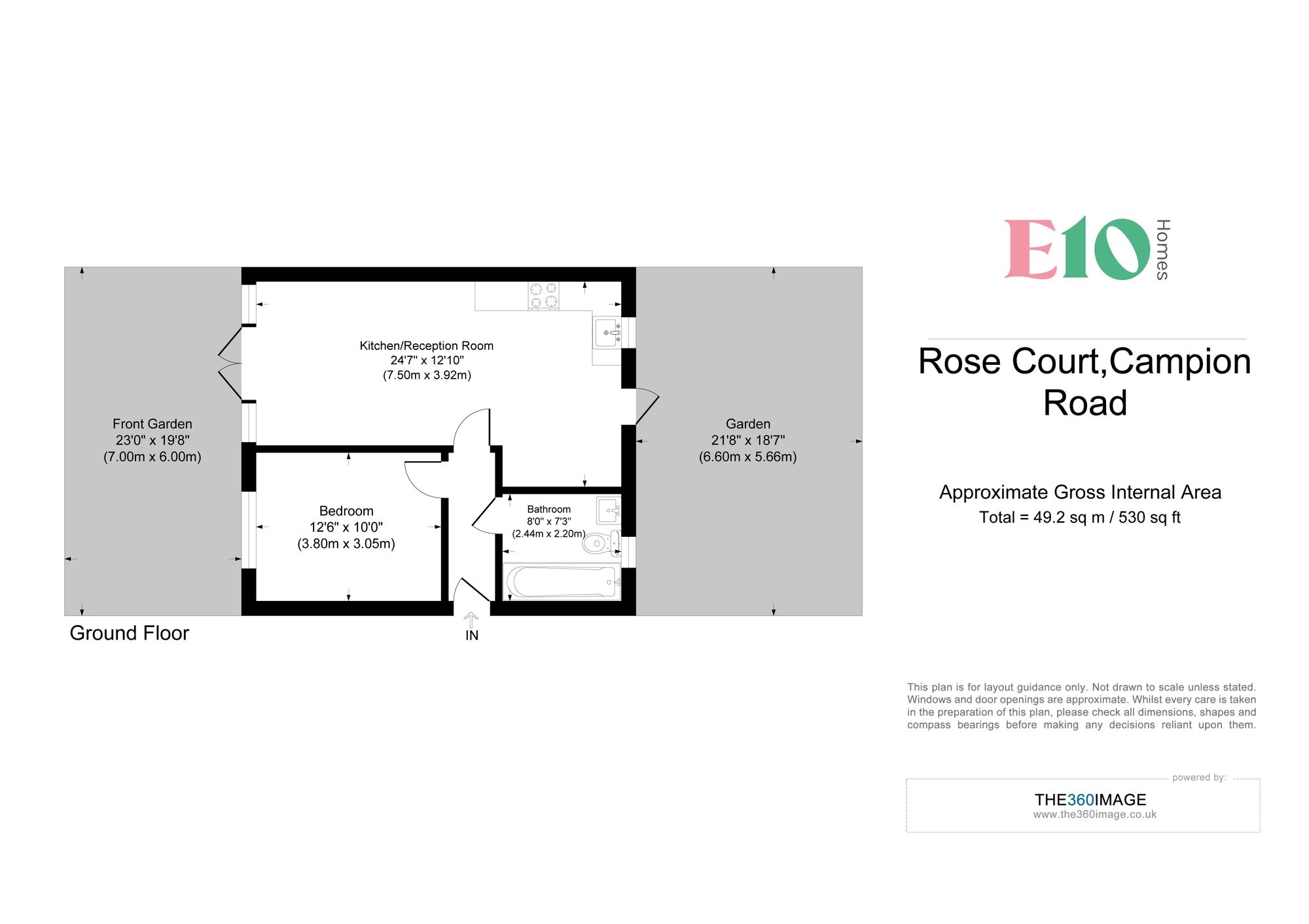 1 bed flat for sale in Campion Road, Rose Court, E10 - Property floorplan