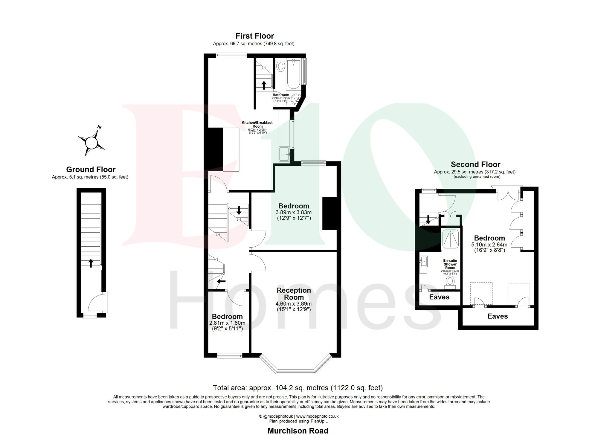 3 bed flat for sale in Murchison Road, Leyton, E10 - Property floorplan