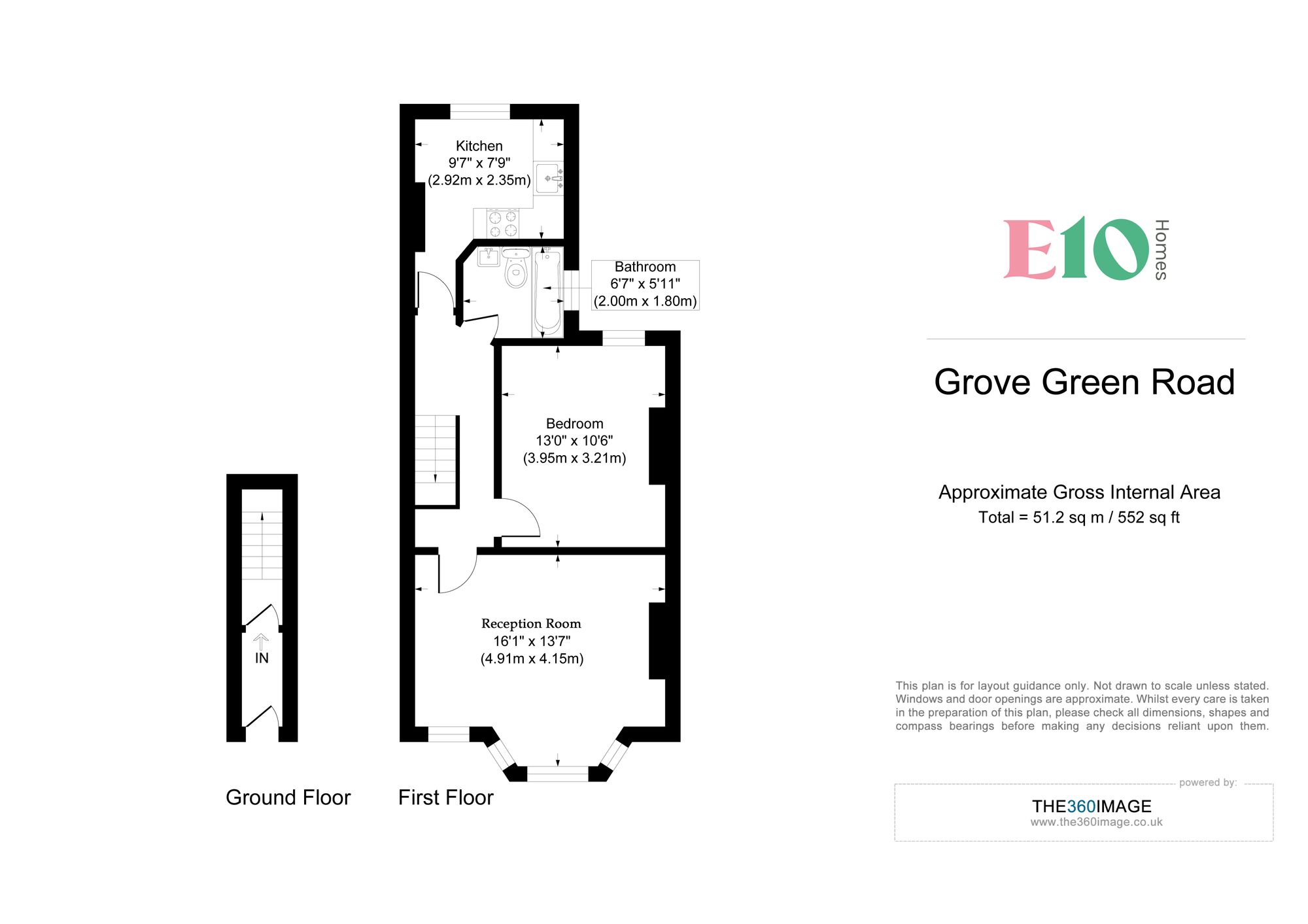 1 bed flat for sale in Grove Green Road, Leytonstone, E11 - Property floorplan
