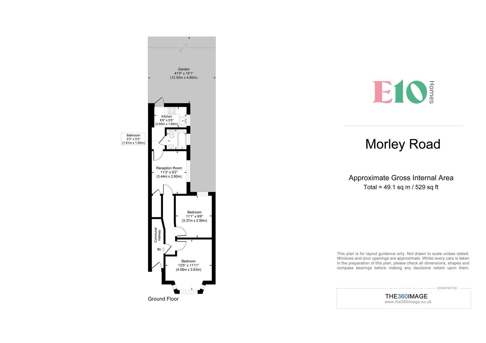 2 bed flat for sale in Morley Road, Leyton, E10 - Property floorplan