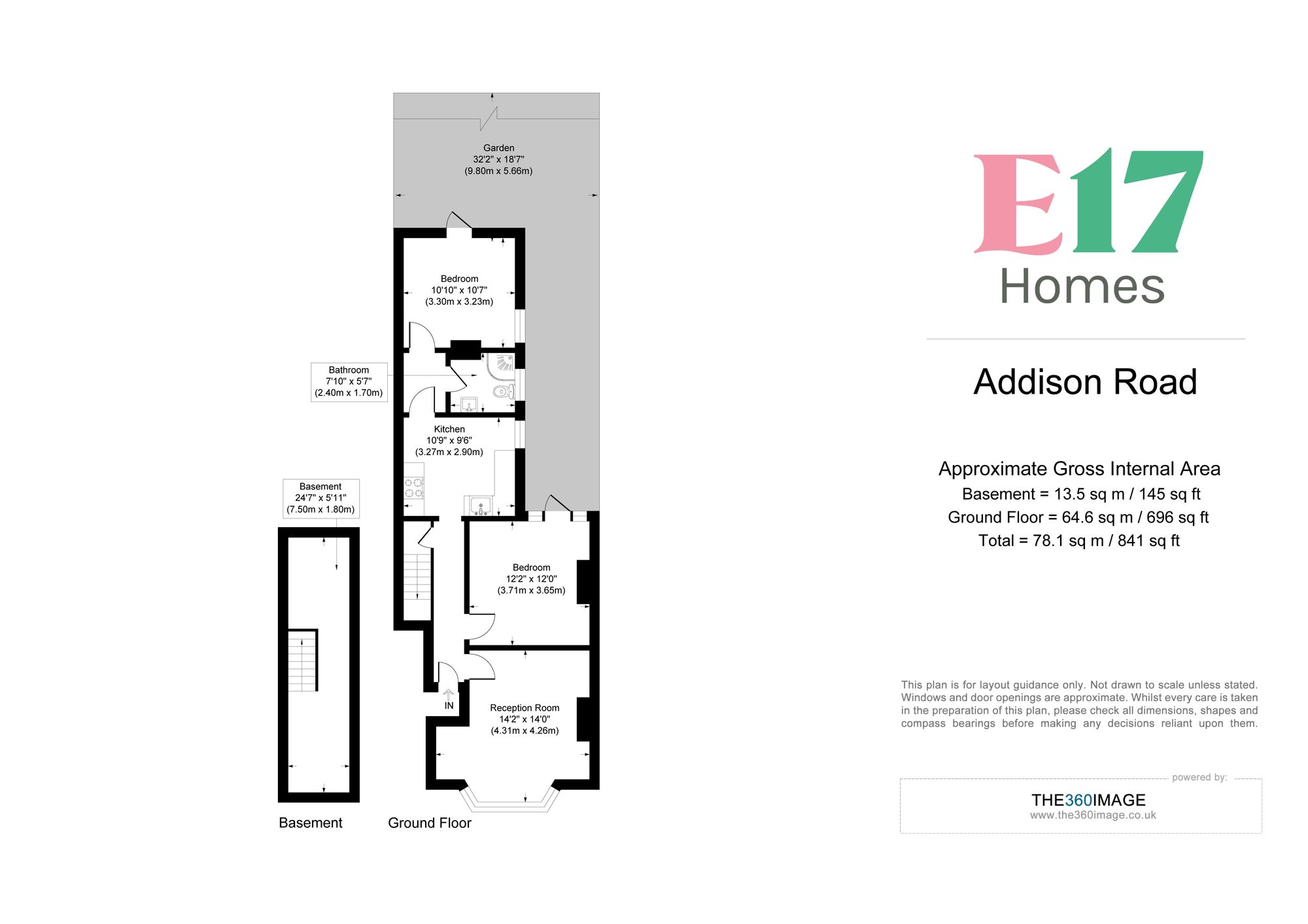 2 bed flat for sale in Addison Road, Walthamstow, E17 - Property floorplan
