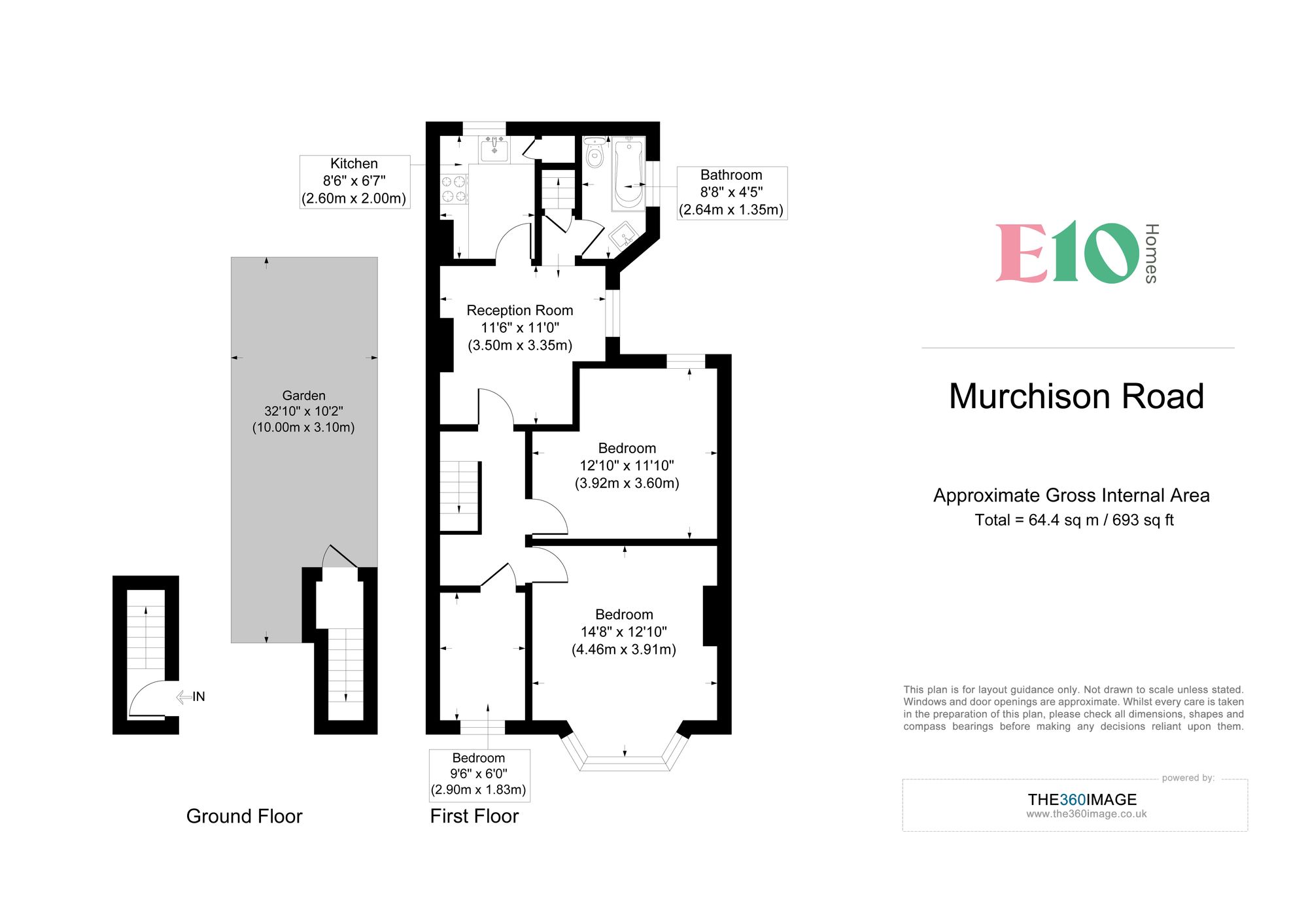 3 bed flat for sale in Murchison Road, Leyton, E10 - Property floorplan