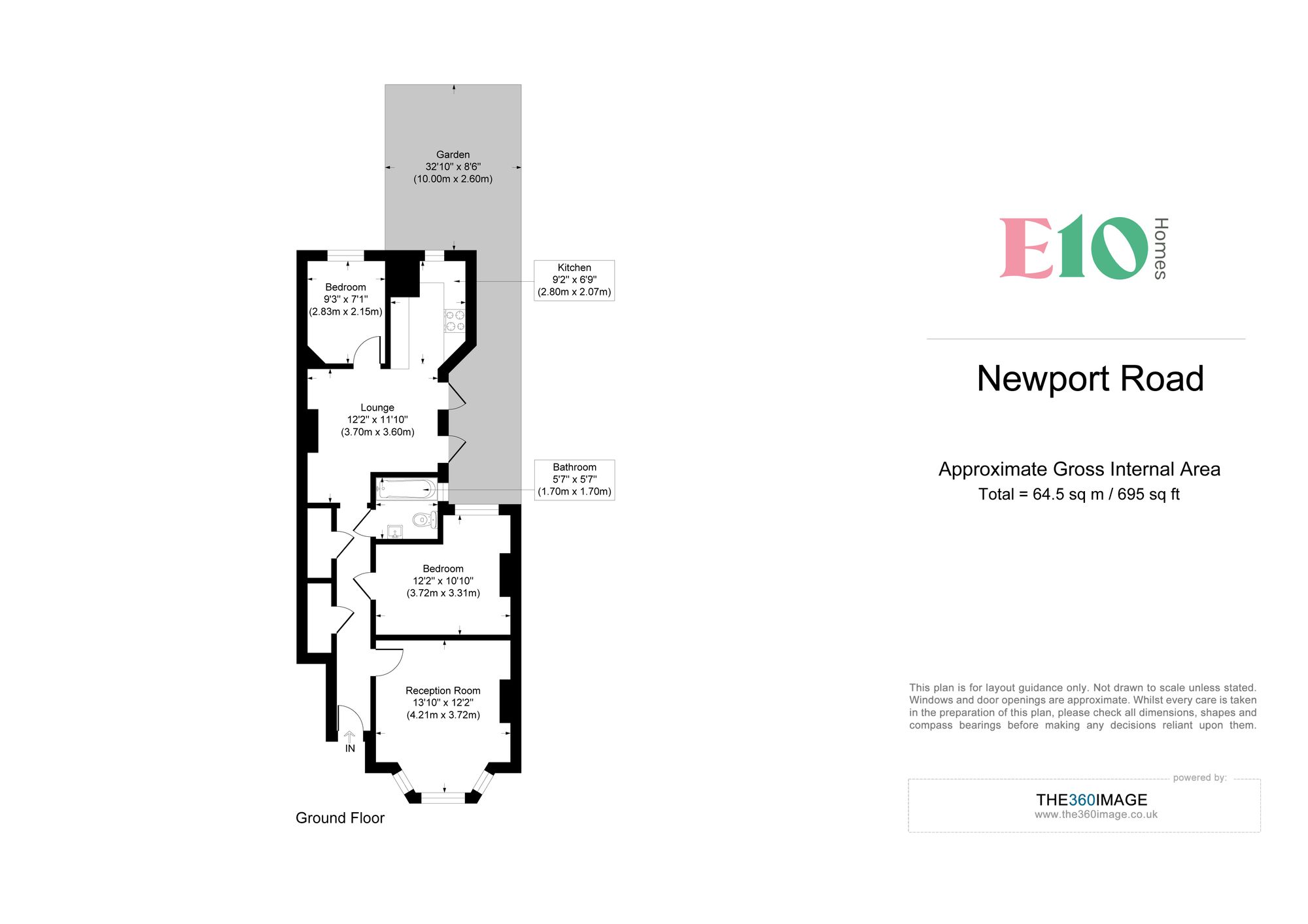 2 bed flat for sale in Newport Road, Leyton, E10 - Property floorplan