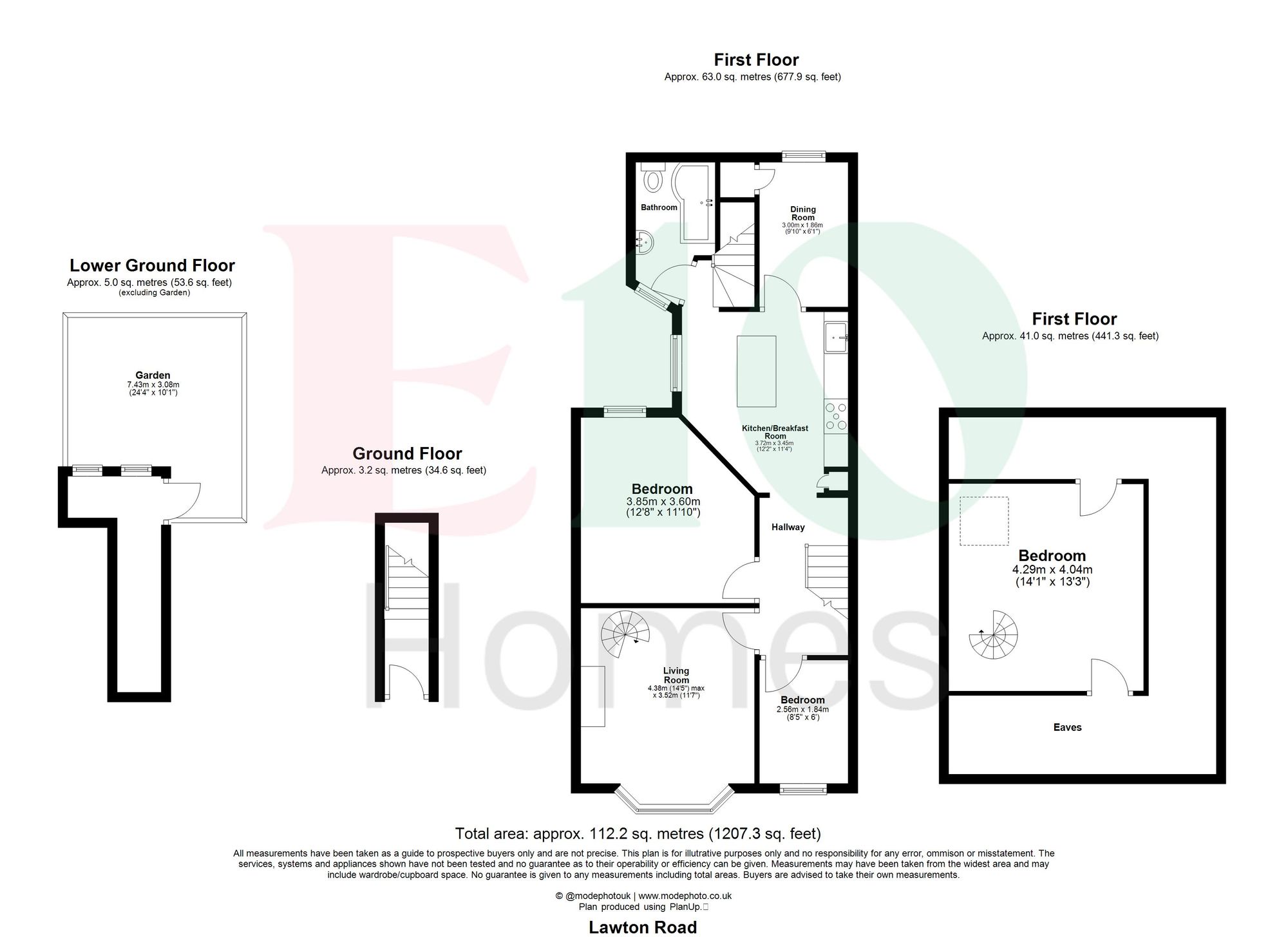 3 bed flat for sale in Lawton Road, Leyton, E10 - Property floorplan