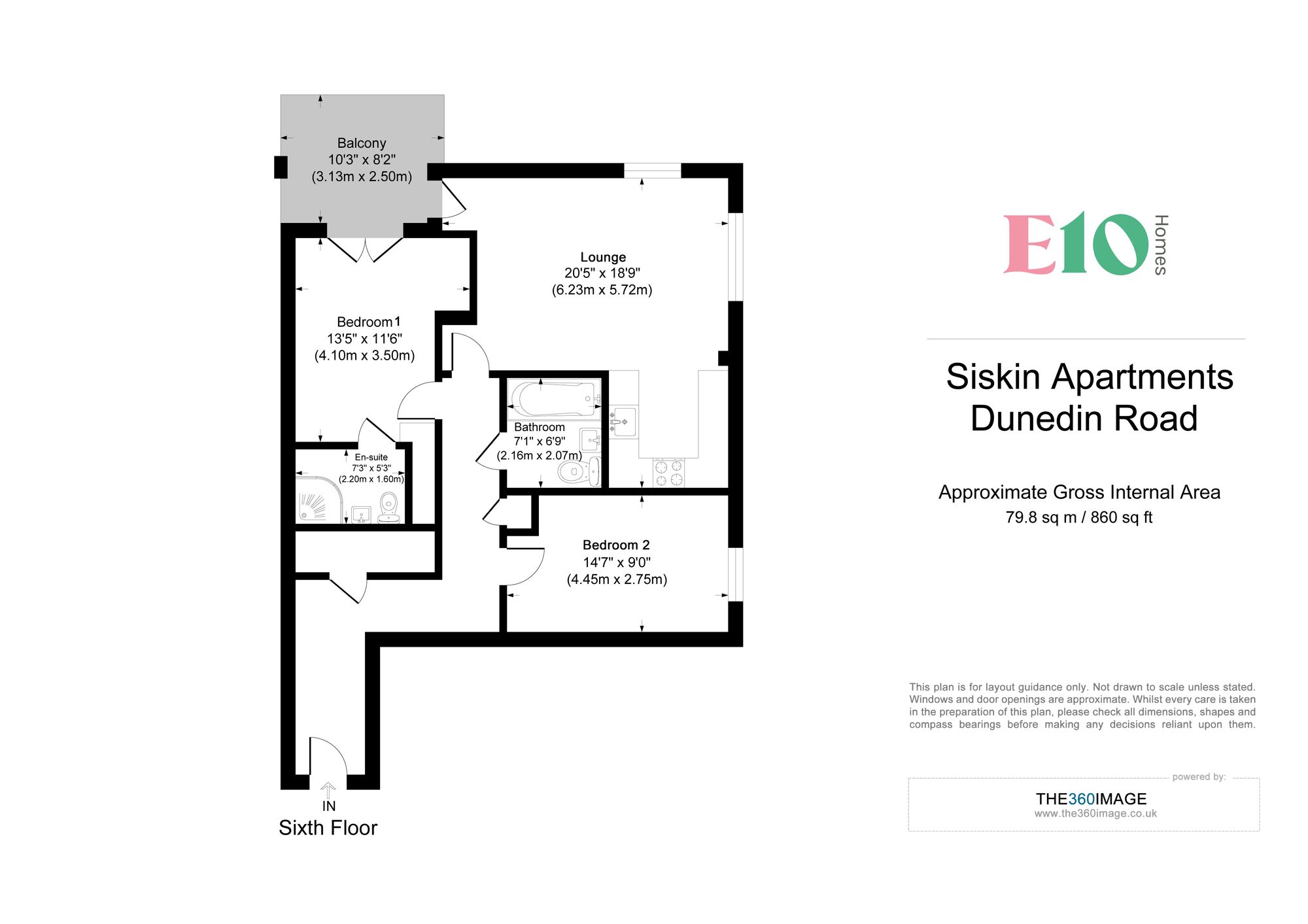 2 bed apartment for sale in Dunedin Road, Siskin Apartments, E10 - Property floorplan