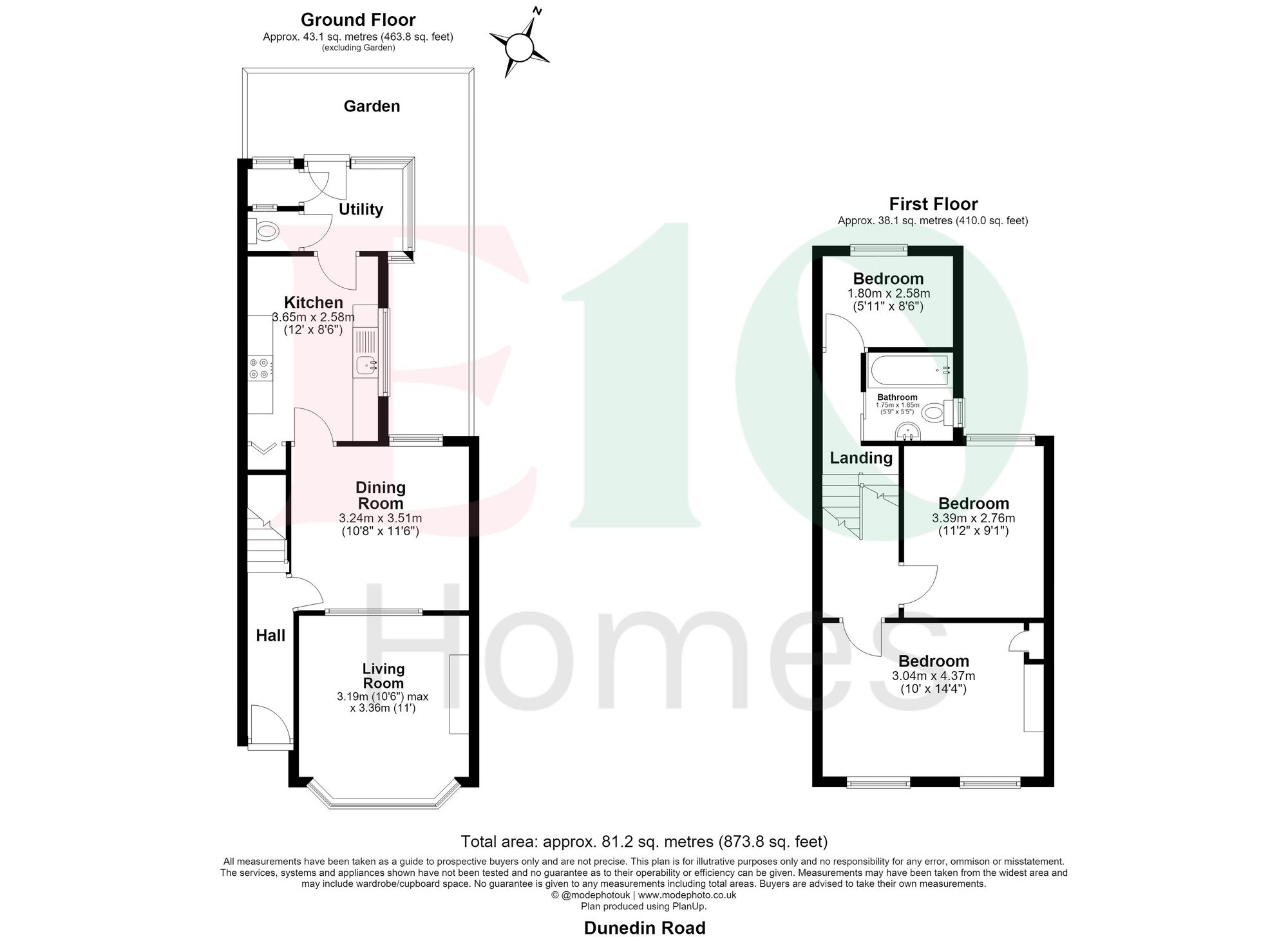 3 bed terraced house for sale in Dunedin Road, London, E10 - Property floorplan
