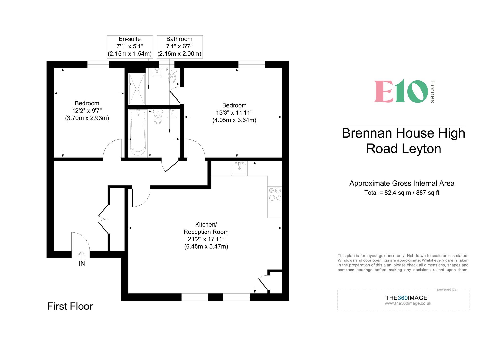 2 bed apartment for sale in Brennan House, High Road Leyton, Leyton, E10 - Property floorplan