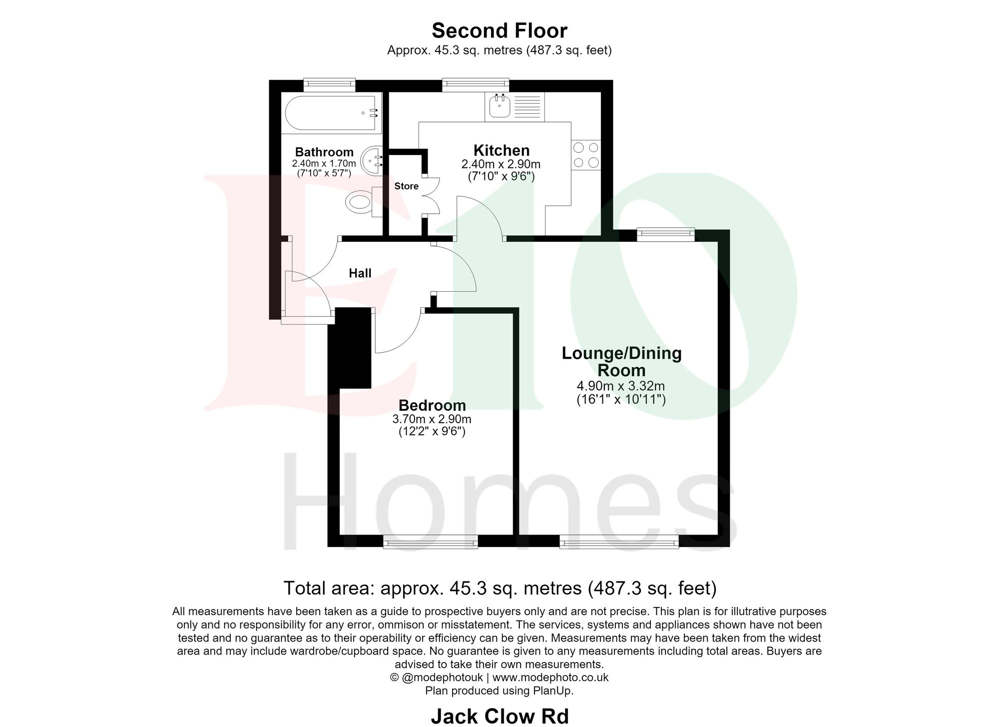 1 bed flat for sale in Jack Clow Road, Stratford, E15 - Property floorplan