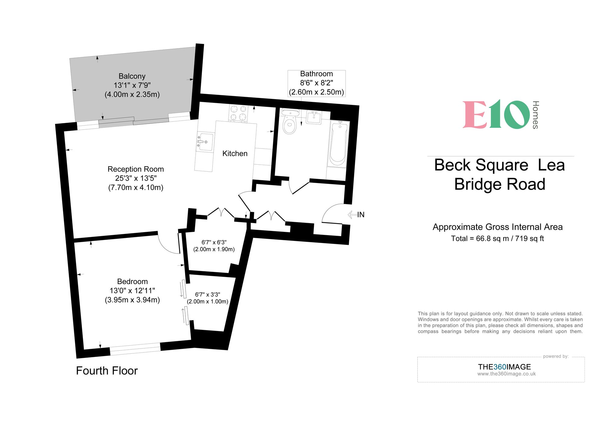 1 bed apartment for sale in Beck Square, London, E10 - Property floorplan