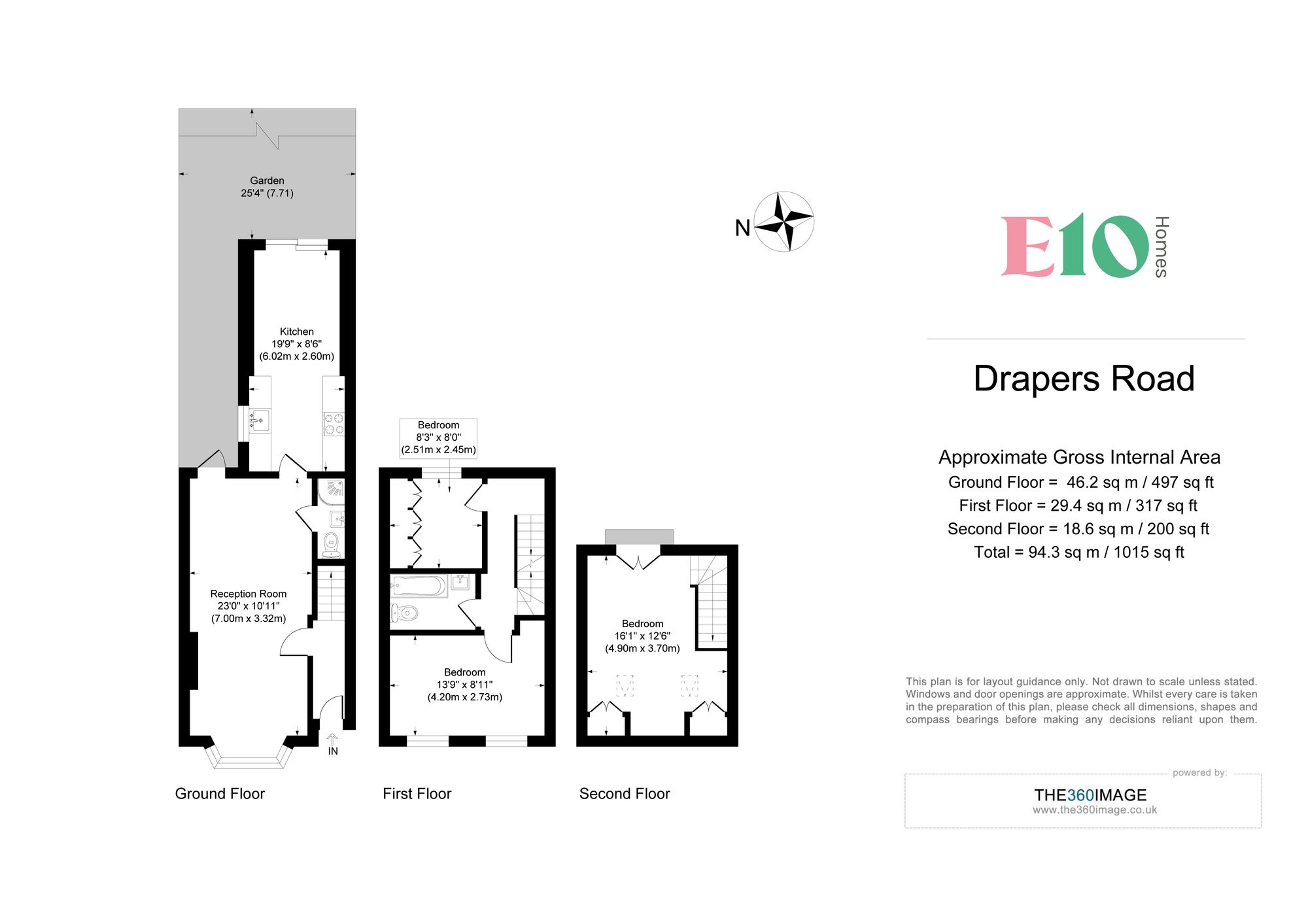 3 bed house to rent in Drapers Road, Leytonstone, E15 - Property floorplan