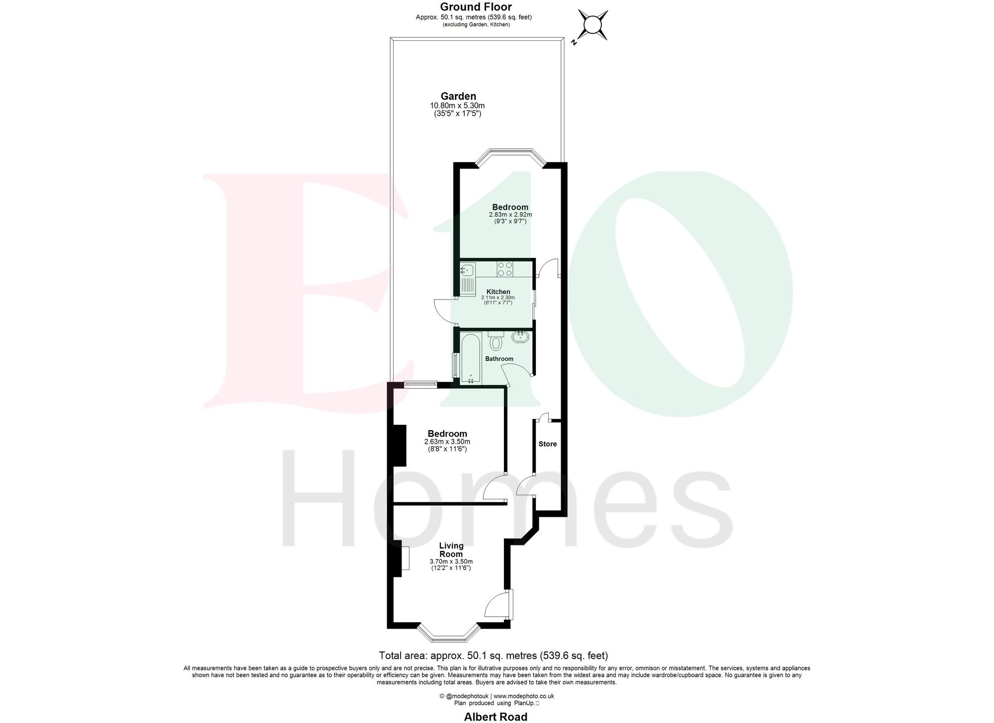2 bed flat for sale in Albert Road, Leyton, E10 - Property floorplan