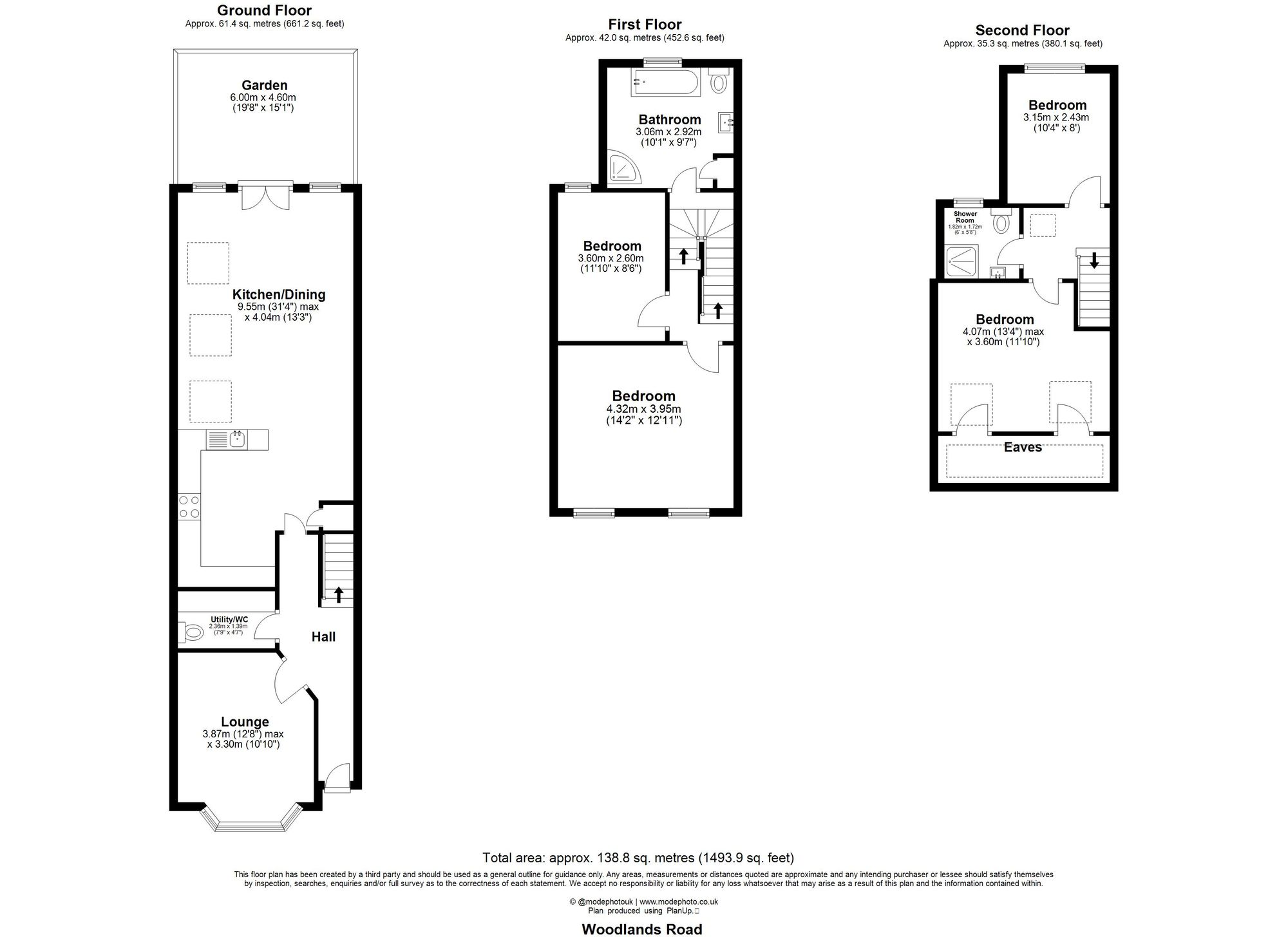 4 bed terraced house for sale in Woodlands Road, London, E17 - Property floorplan