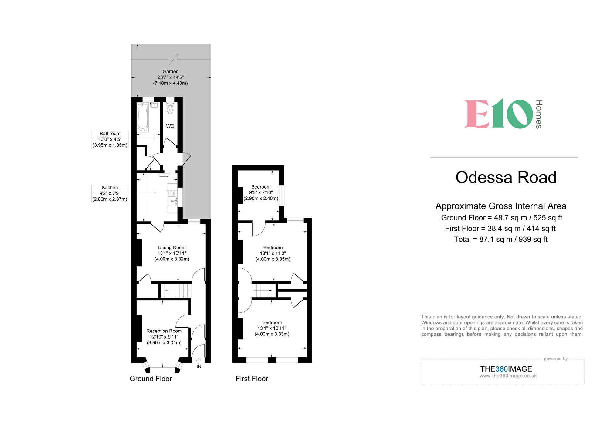 3 bed mid-terraced house for sale in Odessa Road, Forest Gate - Property floorplan