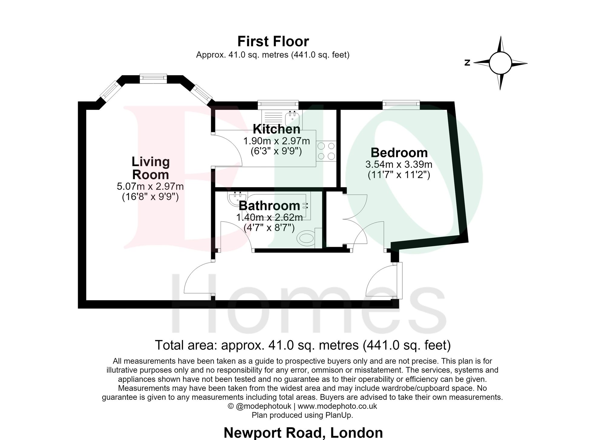 1 bed flat for sale in Newport Road, Brodie Court, E10 - Property floorplan