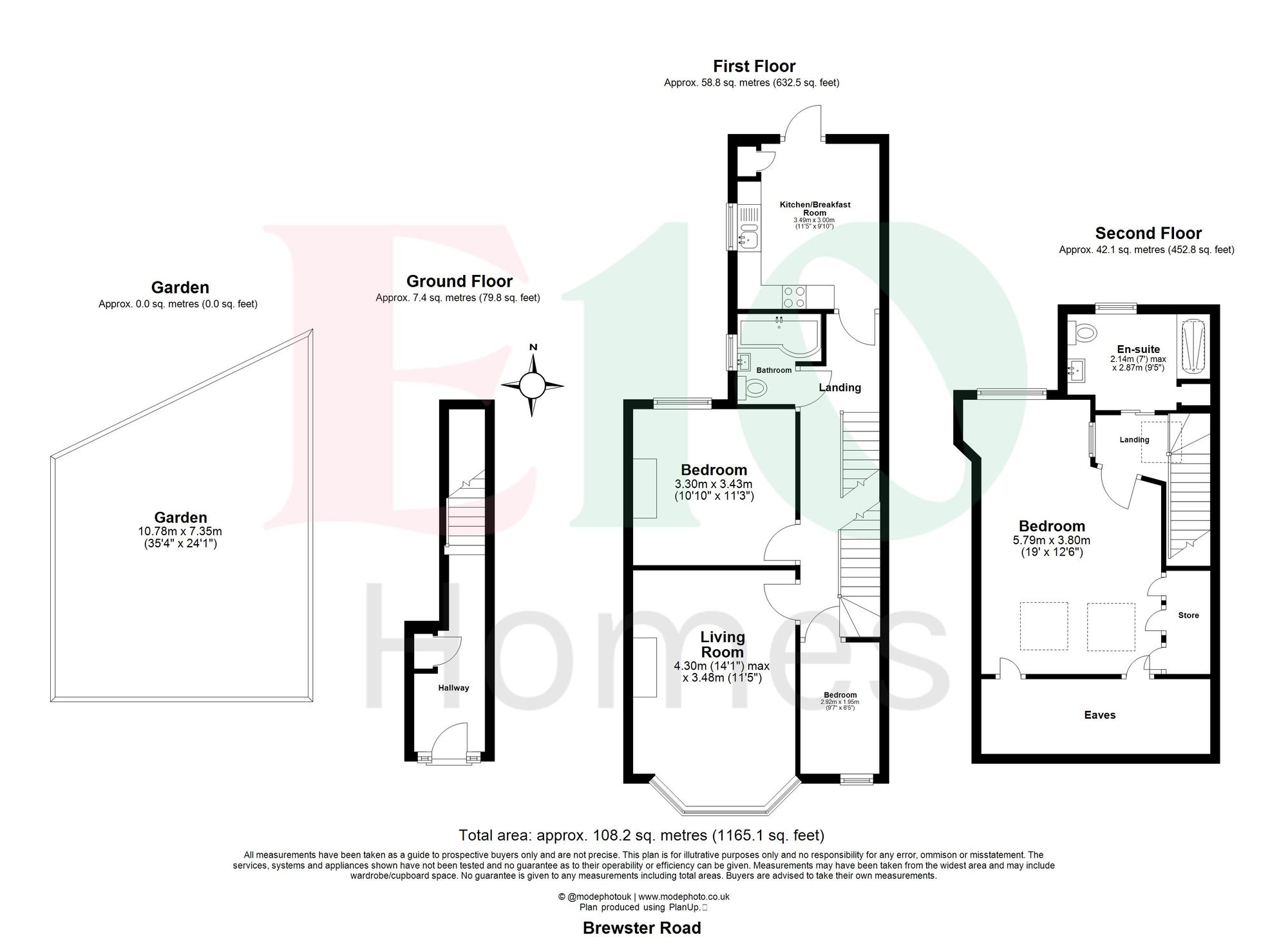 3 bed flat for sale in Brewster Road, Leyton, E10 - Property floorplan