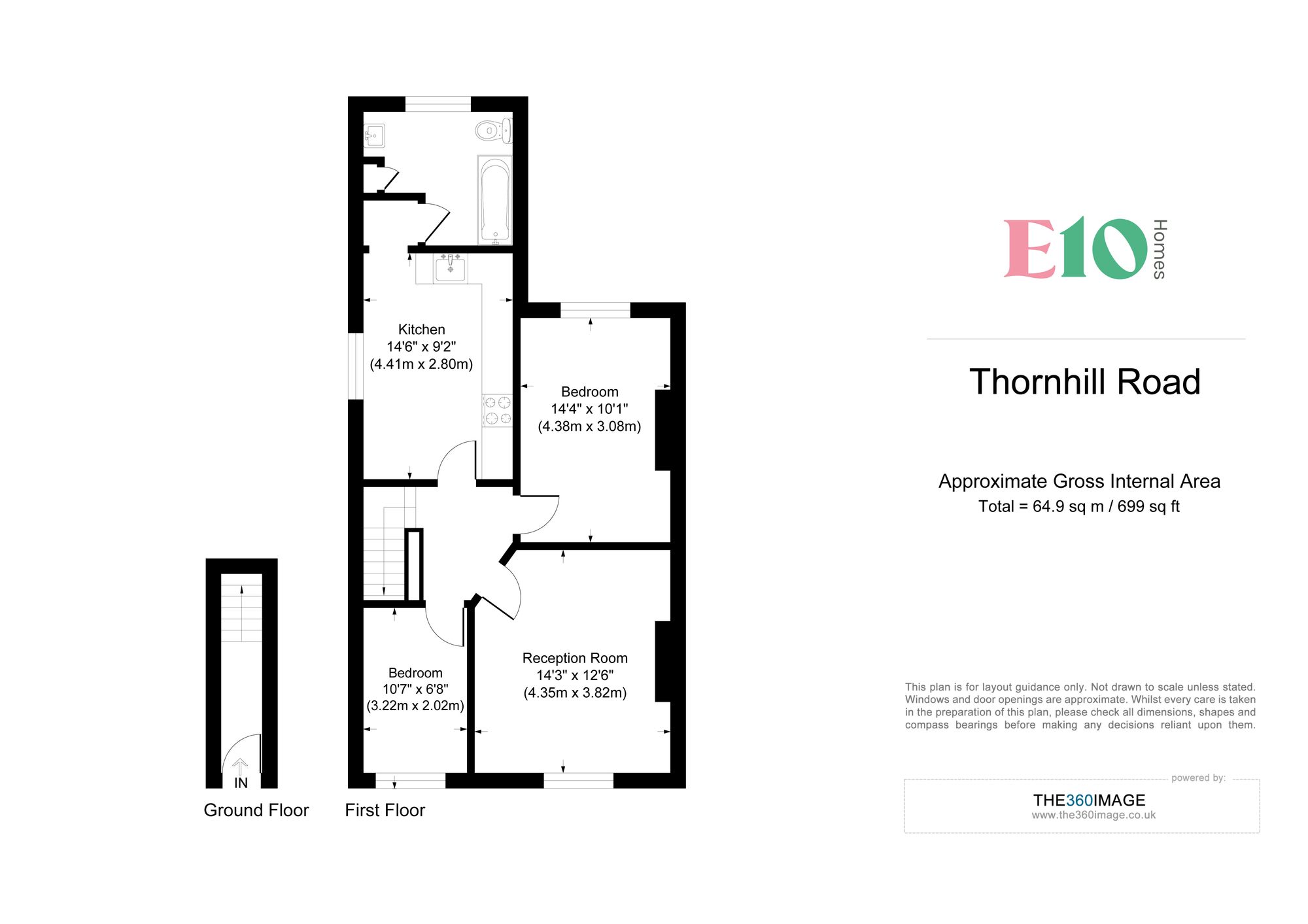 2 bed house to rent in Thornhill Road, Leyton, E10 - Property floorplan