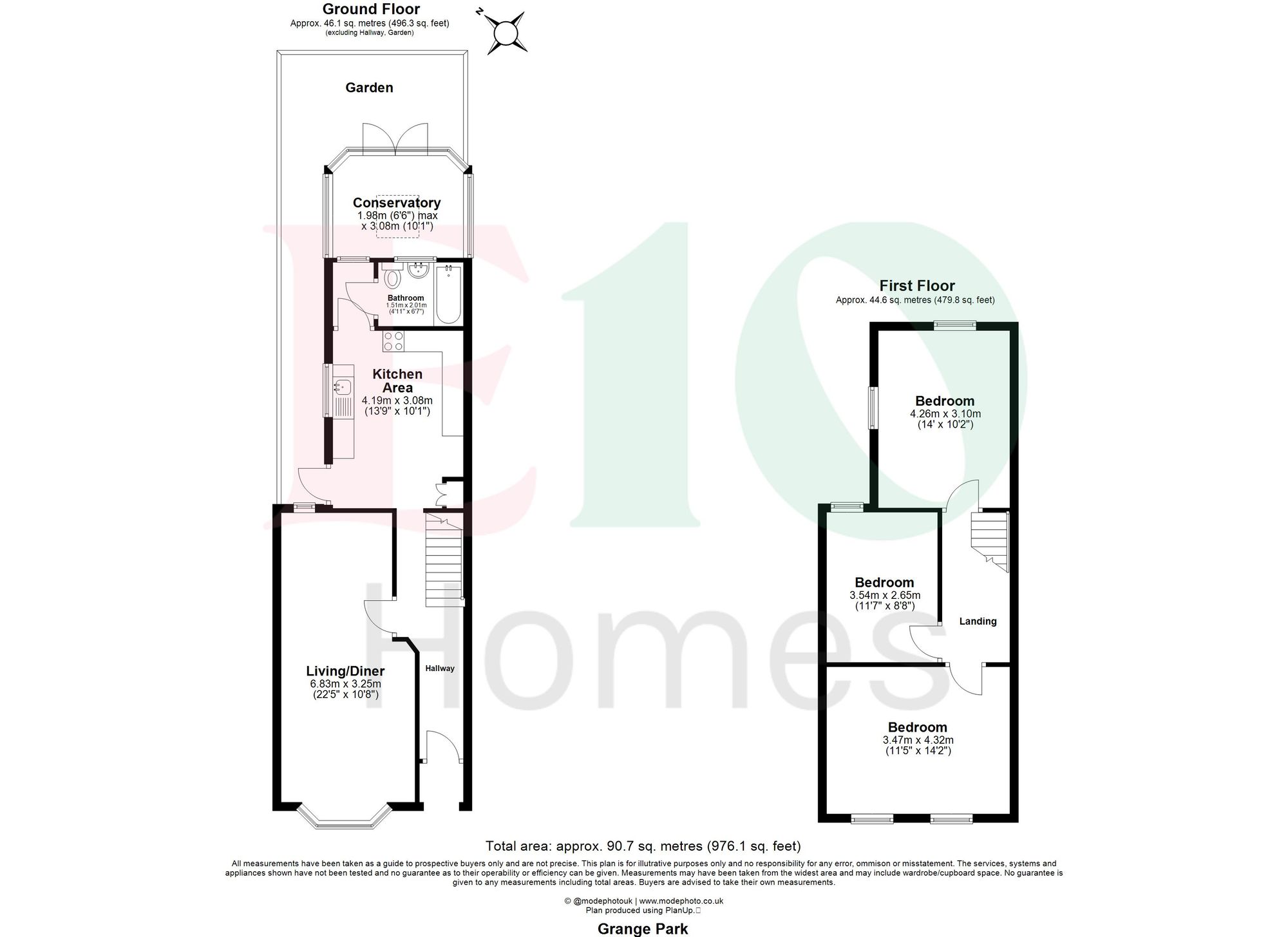 3 bed end of terrace house for sale in Grange Park Road, London, E10 - Property floorplan